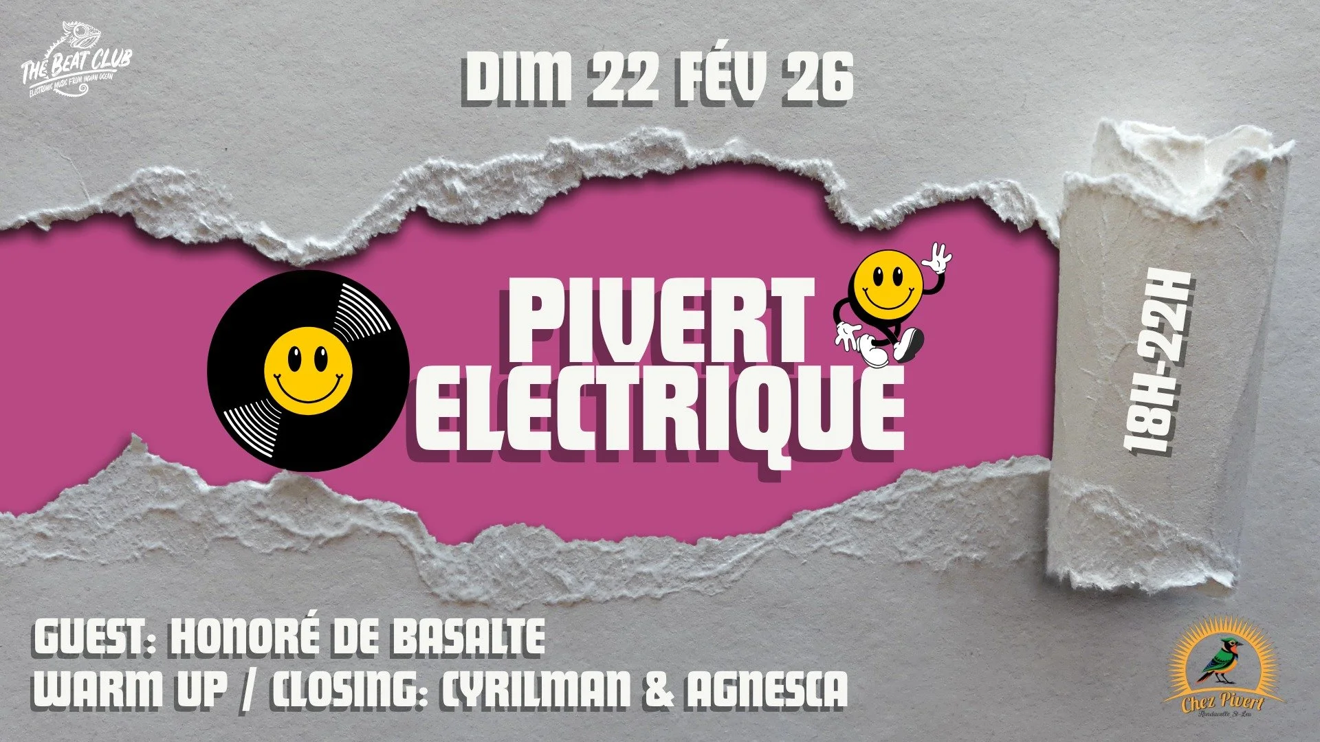 LE PIVERT ÉLECTRIQUE #11 / THE BEAT CLUB + HONORÉ DE BASALTE (GRATUIT)