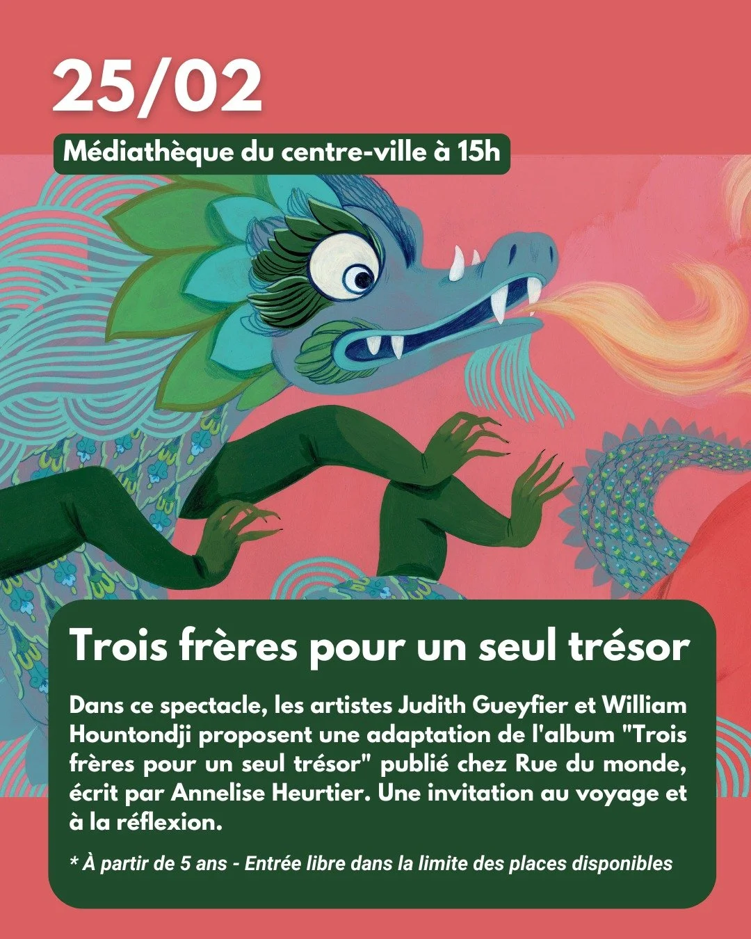 THÉÂTRE / TROIS FRÈRES POUR UN SEUL TRÉSOR (GRATUIT)