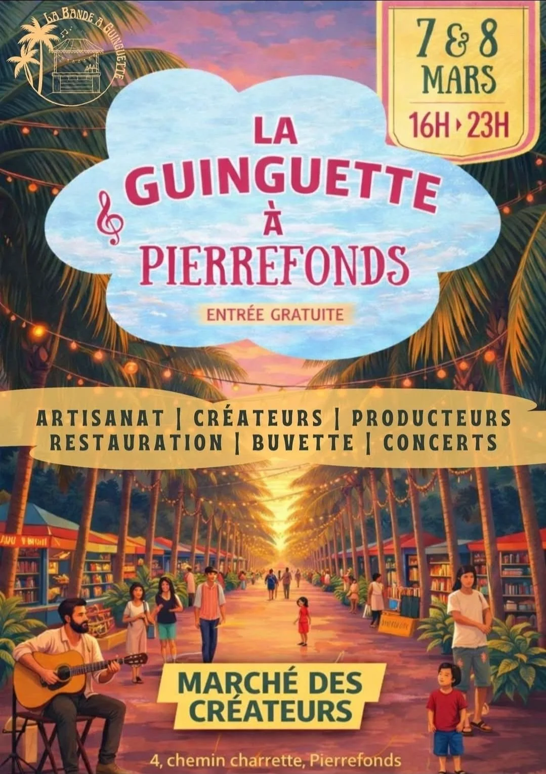 LA GUINGUETTE À PIERREFONDS / MARCHÉ DES CRÉATEURS + SUGAR TITS + MIGHTY LION (GRATUIT)