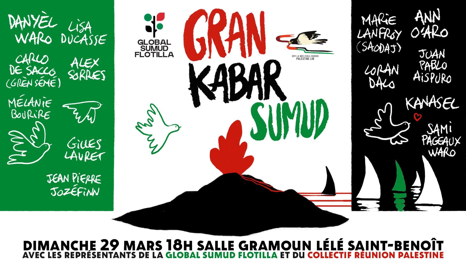 GRAN KABAR SUMUD / CONCERT DE SOUTIEN À LA GLOBAL SUMUD FLOTILLA (15€)