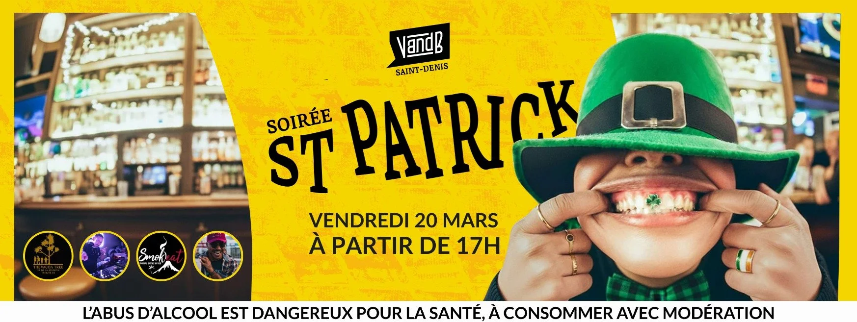 LA SAINT PATRICK AU V AND B / THE VACOA TREE + DJ DGRAPH (GRATUIT)