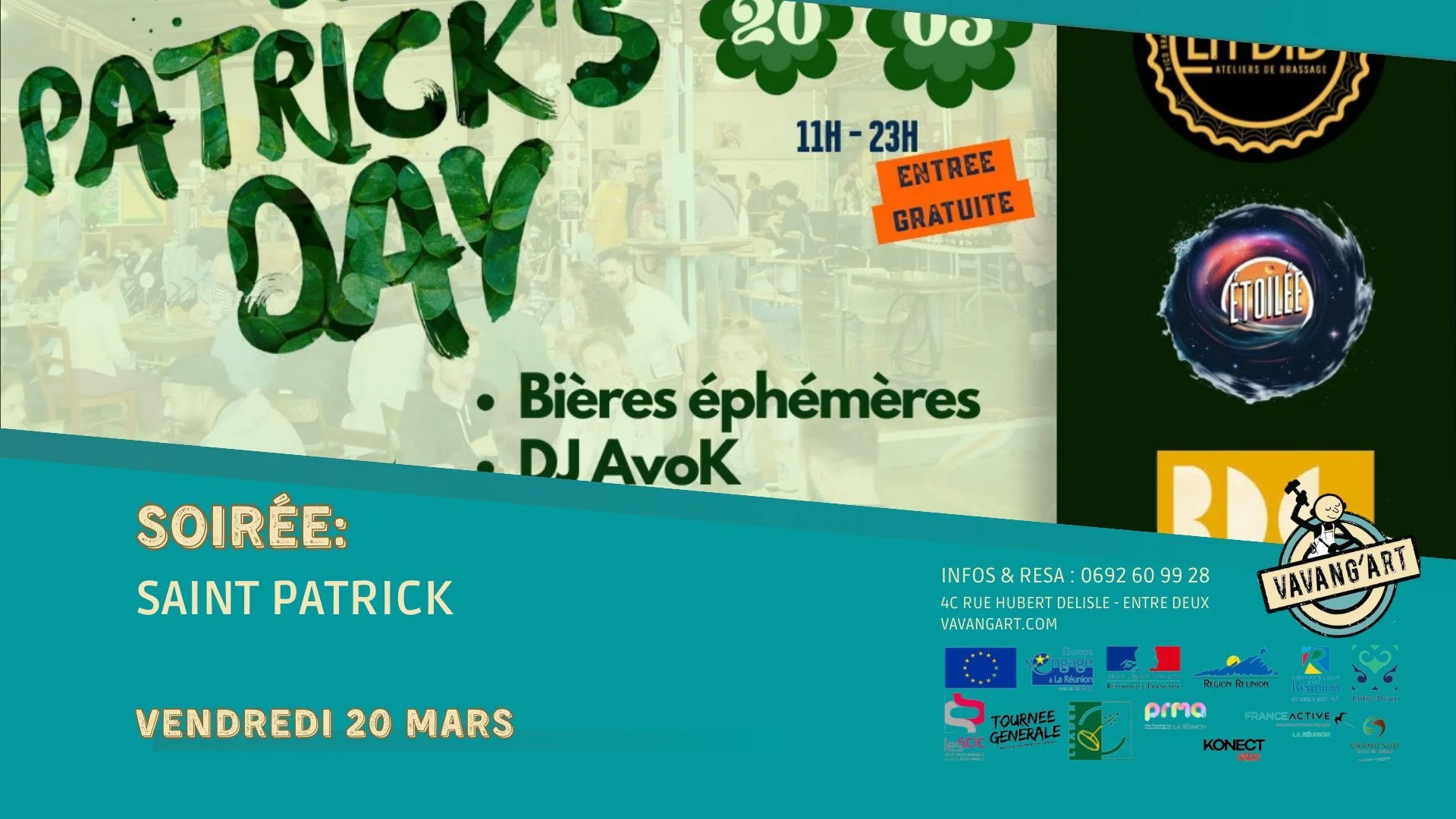 VAVANG'ART FÊTE LA SAINT PATRICK / DJ AVOK (GRATUIT)