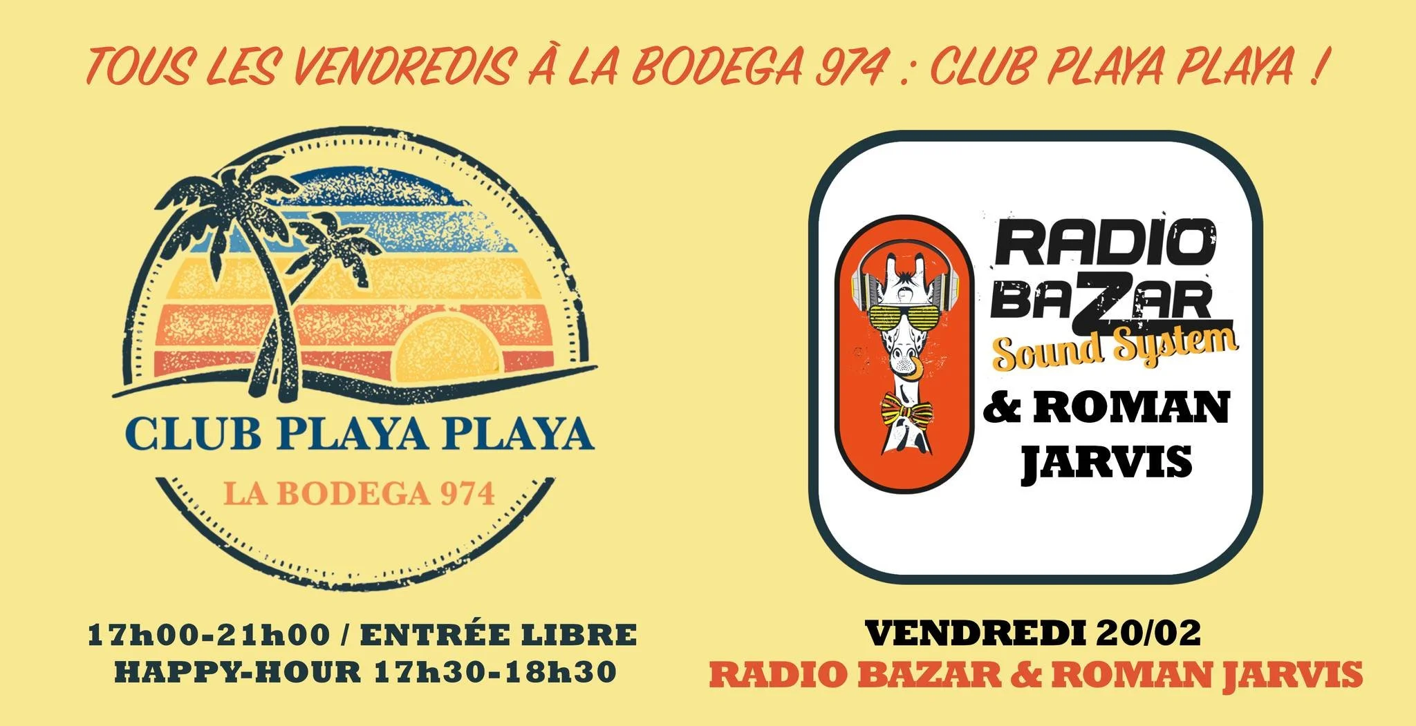 CLUB PLAYA PLAYA / RADIO BAZAR SOUNDSYSTEM &amp; ROMAIN JARVIS (GRATUI) 