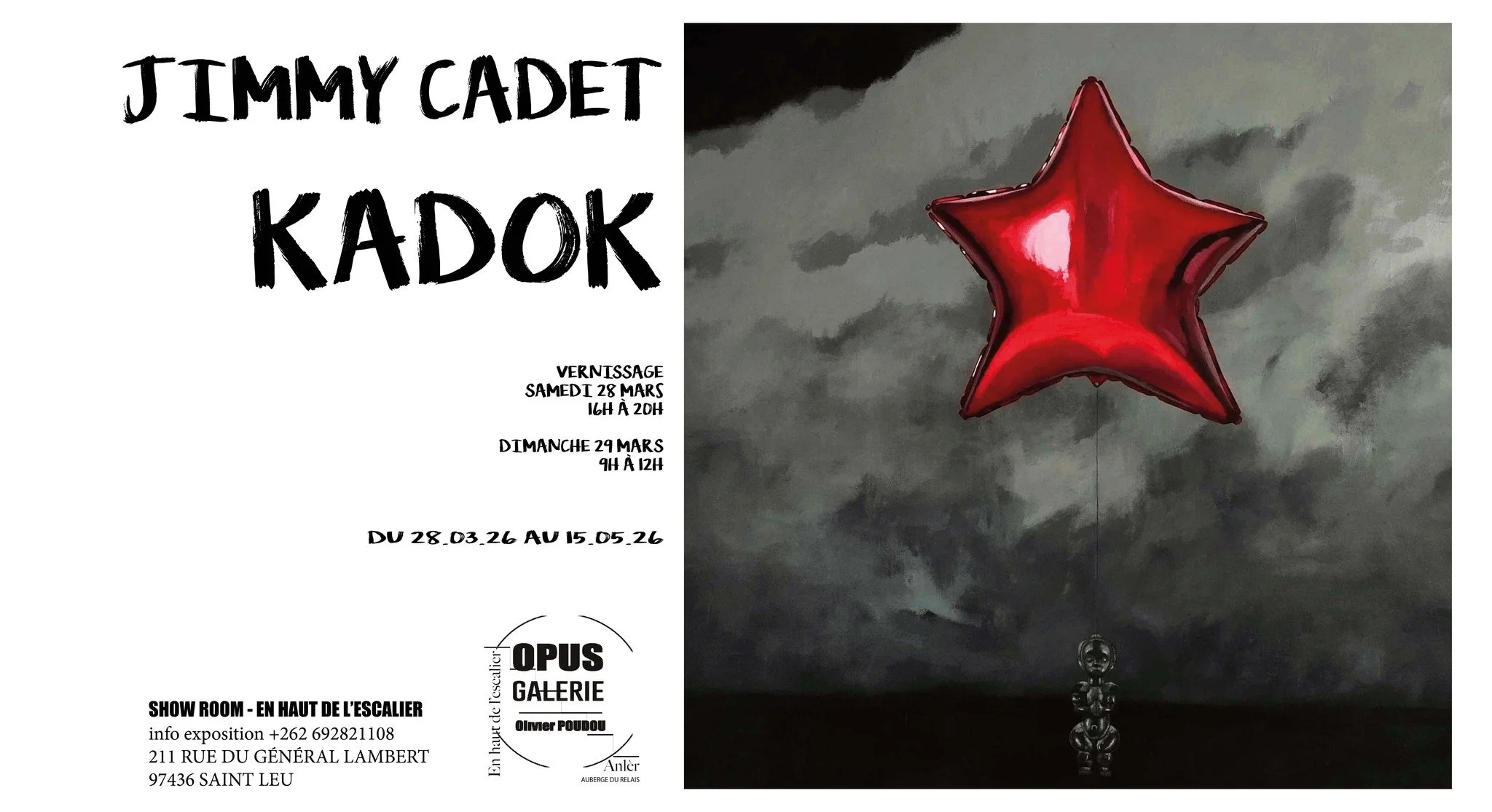 VERNISSAGE / JIMMY CADET / KADOK (GRATUIT)
