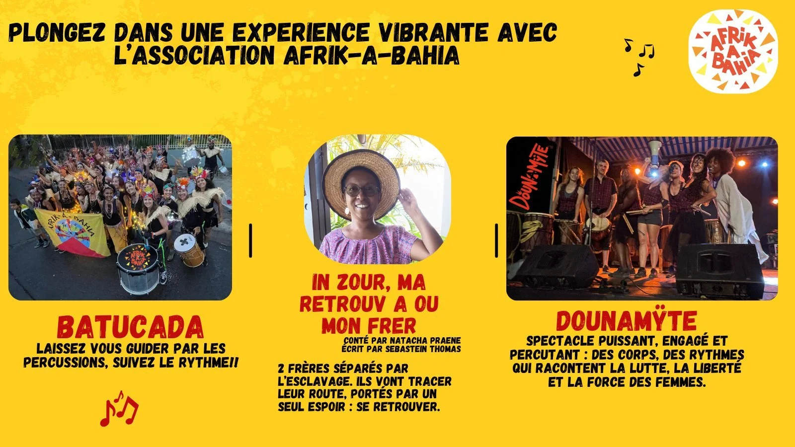 ASSOCIATION AFRIK-A-BAHIA / BATUCADA + LA FANFARE DOUNAMŸTE (6-10€)