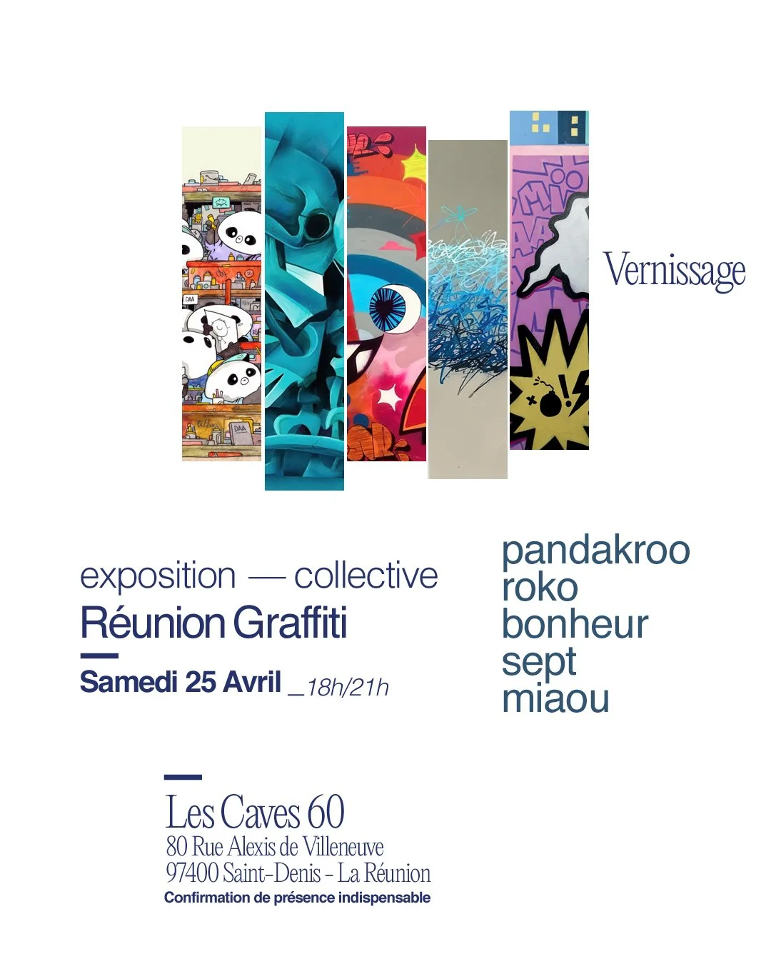 VERNISSAGE / EXPOSITION COLLECTIVE / RÉUNION GRAFFITI (GRATUIT)