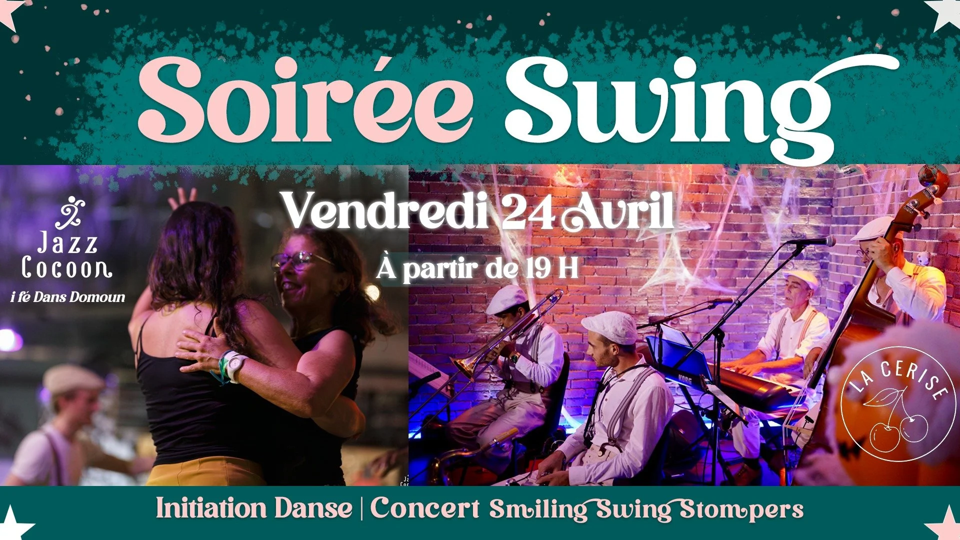 SOIRÉE SWING À LA CERISE / SMILING SWING STOMPERS  (GRATUIT)