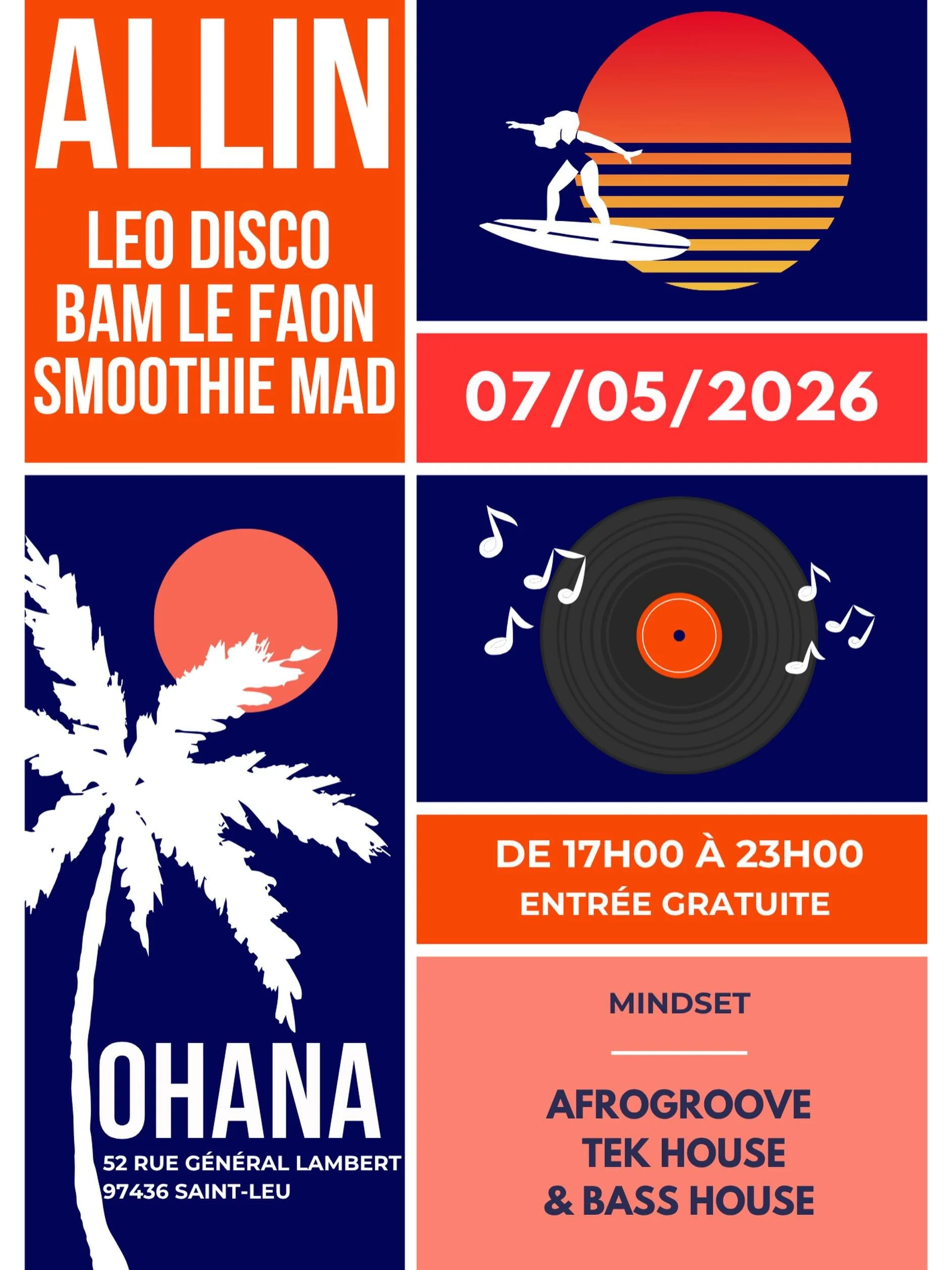 AFRO GROOVE TEK & BASS HOUSE / SJAMAN LÉO + BAM LE FAON + SMOOTHIE MAD (GRATUIT)