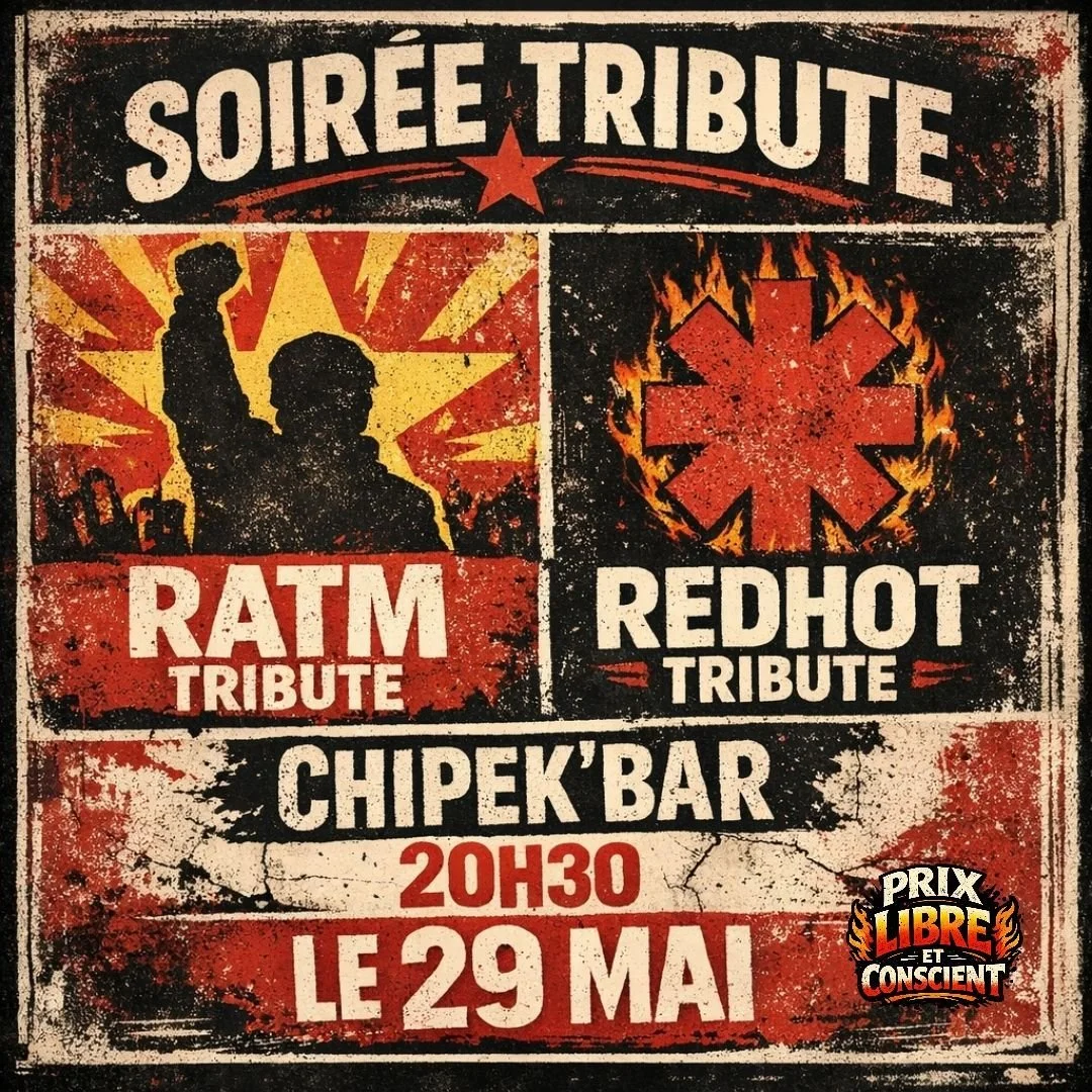SOIRÉE TRIBUTE / RATM + RED HOT (PRIX LIBRE)