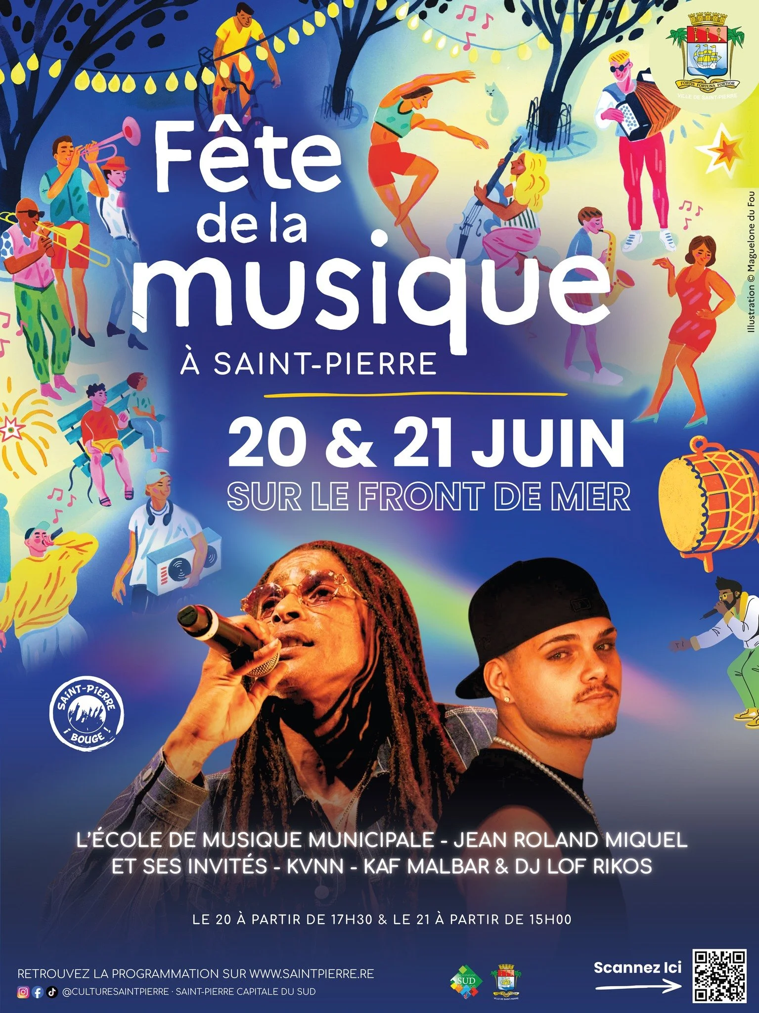 FÊTE DE LA MUSIQUE À SAINT-PIERRE / FABRICE LEGROS + SAINT JOHN + ORLEONNE DIVO (GRATUIT)