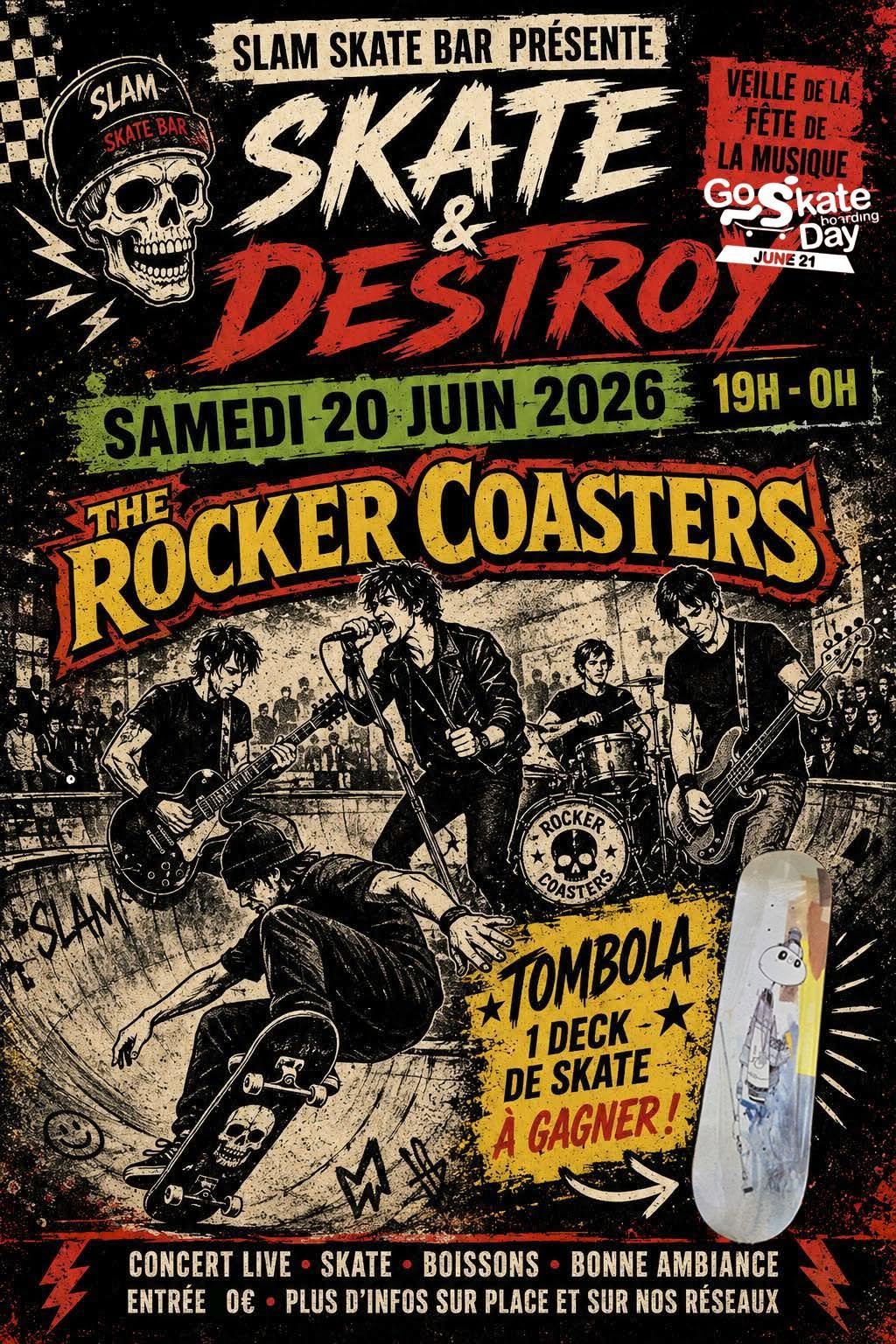 SKATE & DESTROY / THE ROCKER COASTERS (GRATUIT)