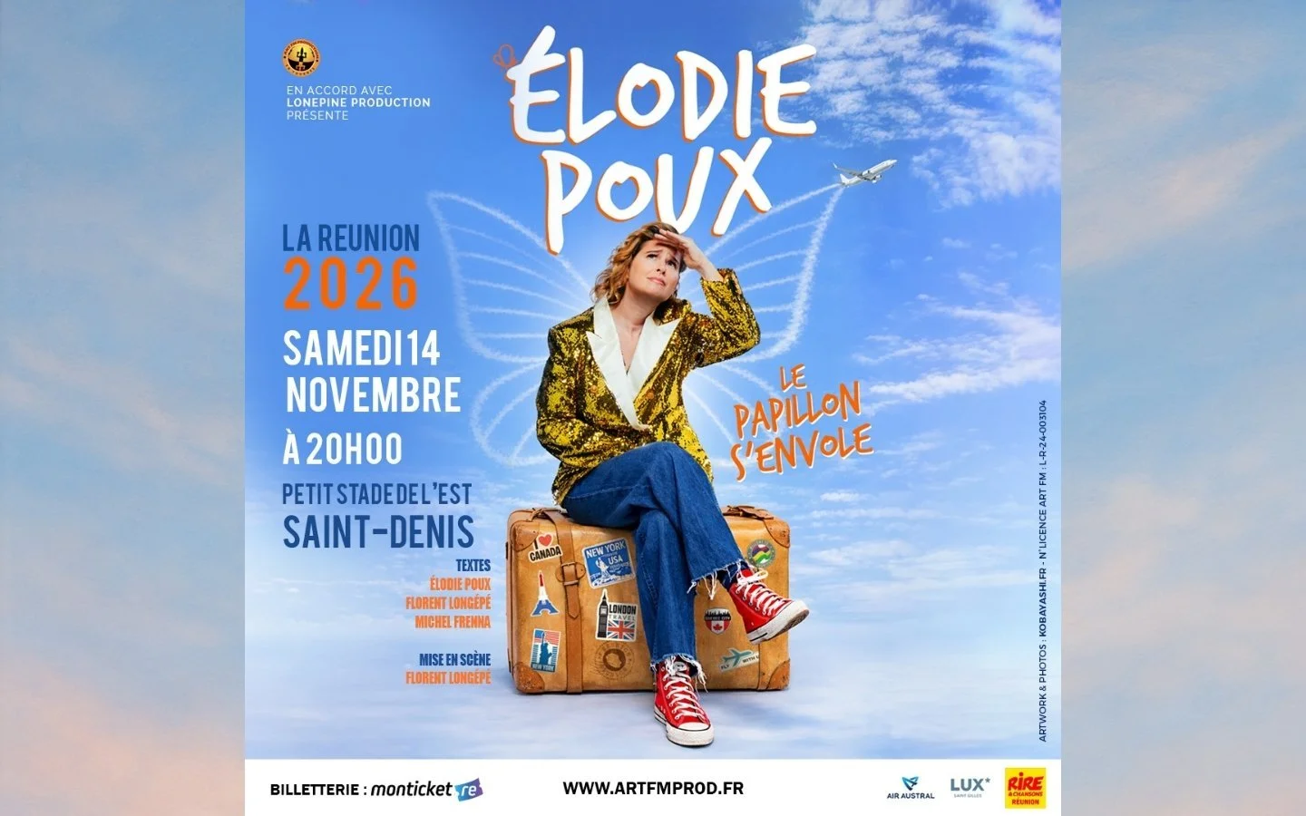 ÉLODIE POUX / LE PAPILLON S'ENVOLE (37-42-47-52€)
