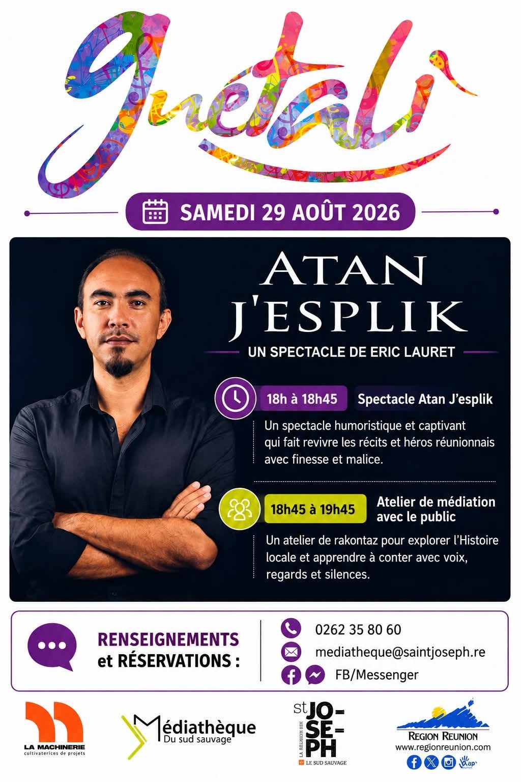ÉRIC LAURET / ATAN J'ESPLIK (GRATUIT SUR RÉSERVATION)