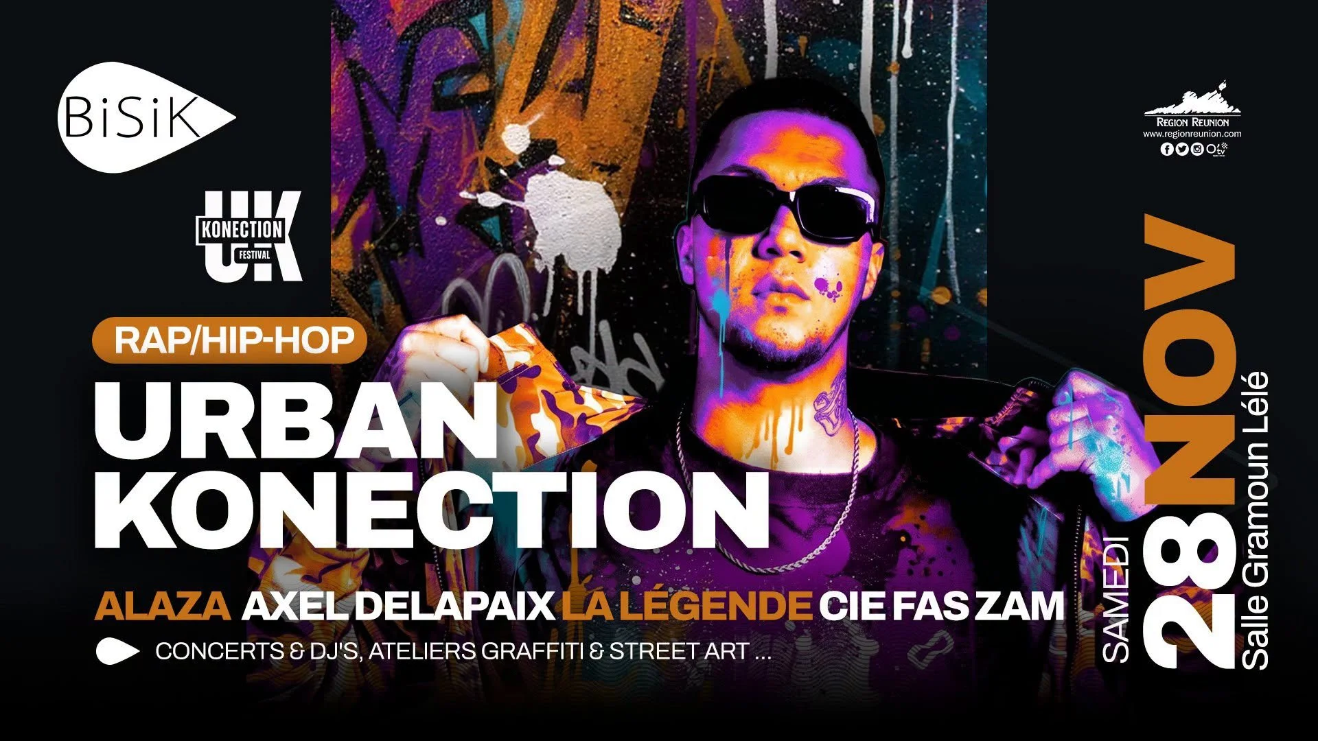 HIP-HOP / URBAN KONECTION FESTIVAL / ALAZA + AXEL DELAPAIX + LA LÉGENDE (12-15€)