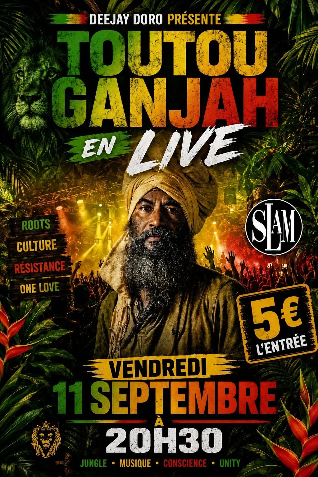 JUNGLE RAGGA / TOUTOU GANJAH EN LIVE (5€)
