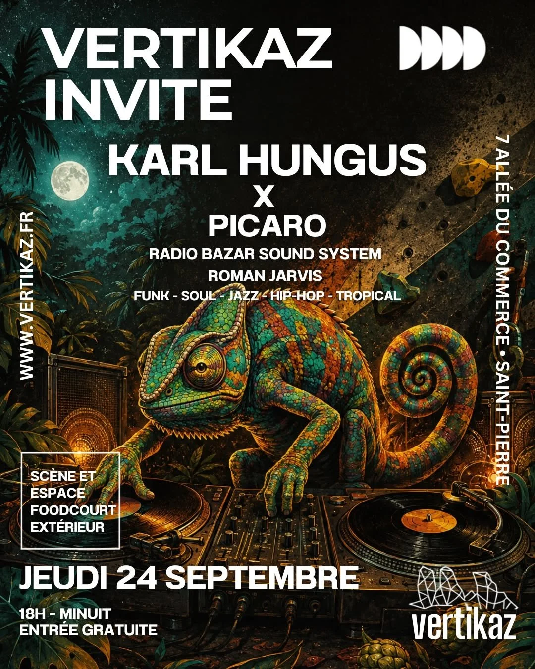 SOUL FUNK HIP-HOP REGGAE / VERTIKAZ INVITE KARL HUNGUS + BAZAR SOUND SYSTEM + ROMAN JARVIS