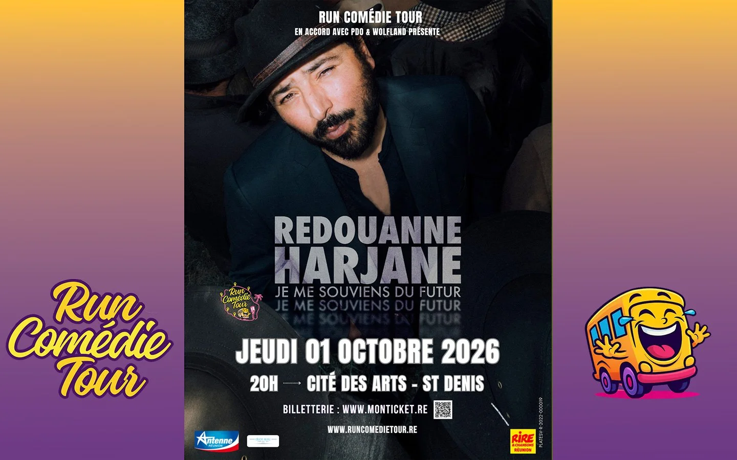 RUN COMÉDIE TOUR / REDOUANNE HARJANE / JE ME SOUVIENS DU FUTUR (41-46€)