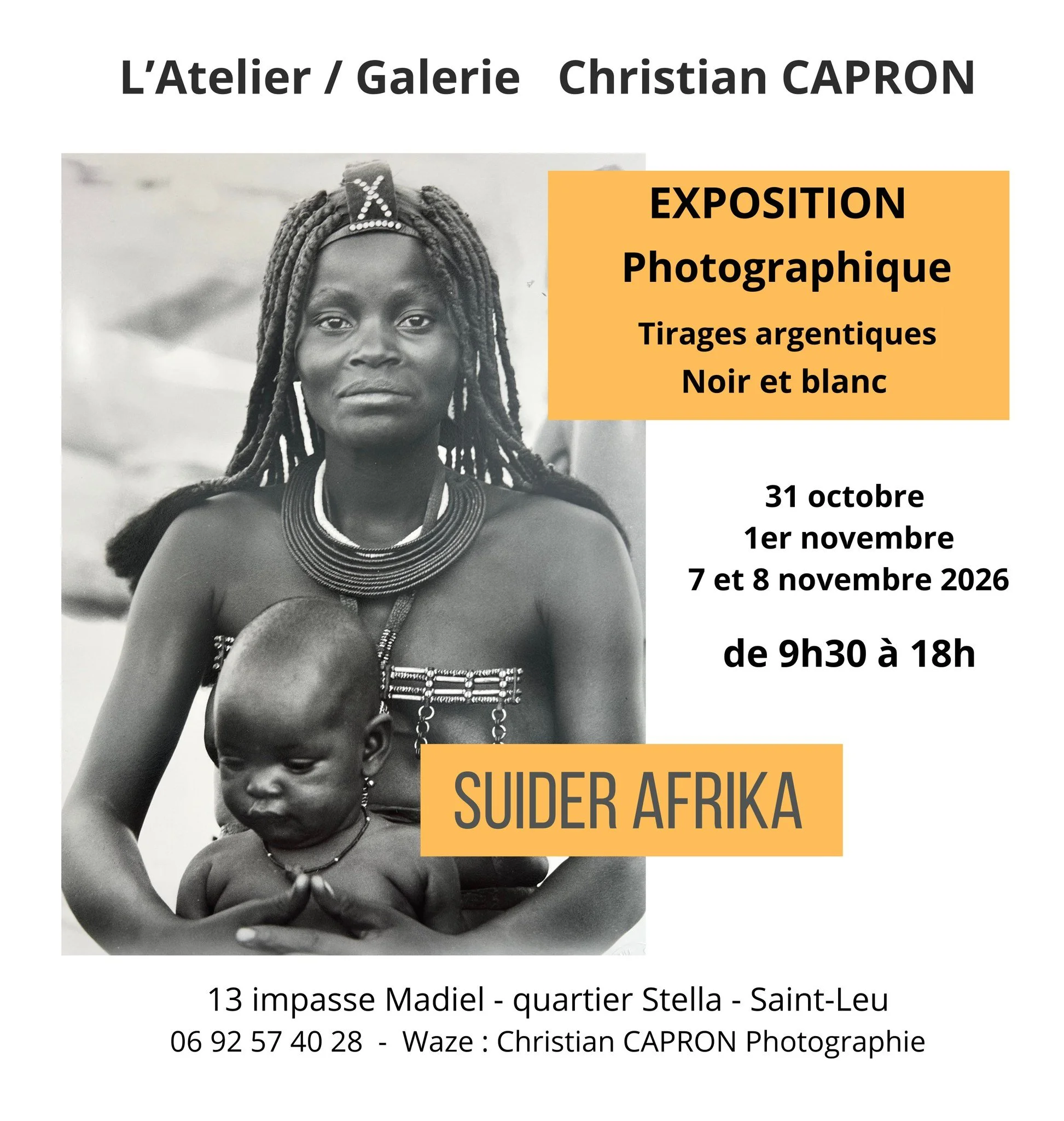EXPOSITION PHOTOGRAPHIQUE / CHRISTIAN CAPRON / SUIDER AFRIKA (GRATUIT)