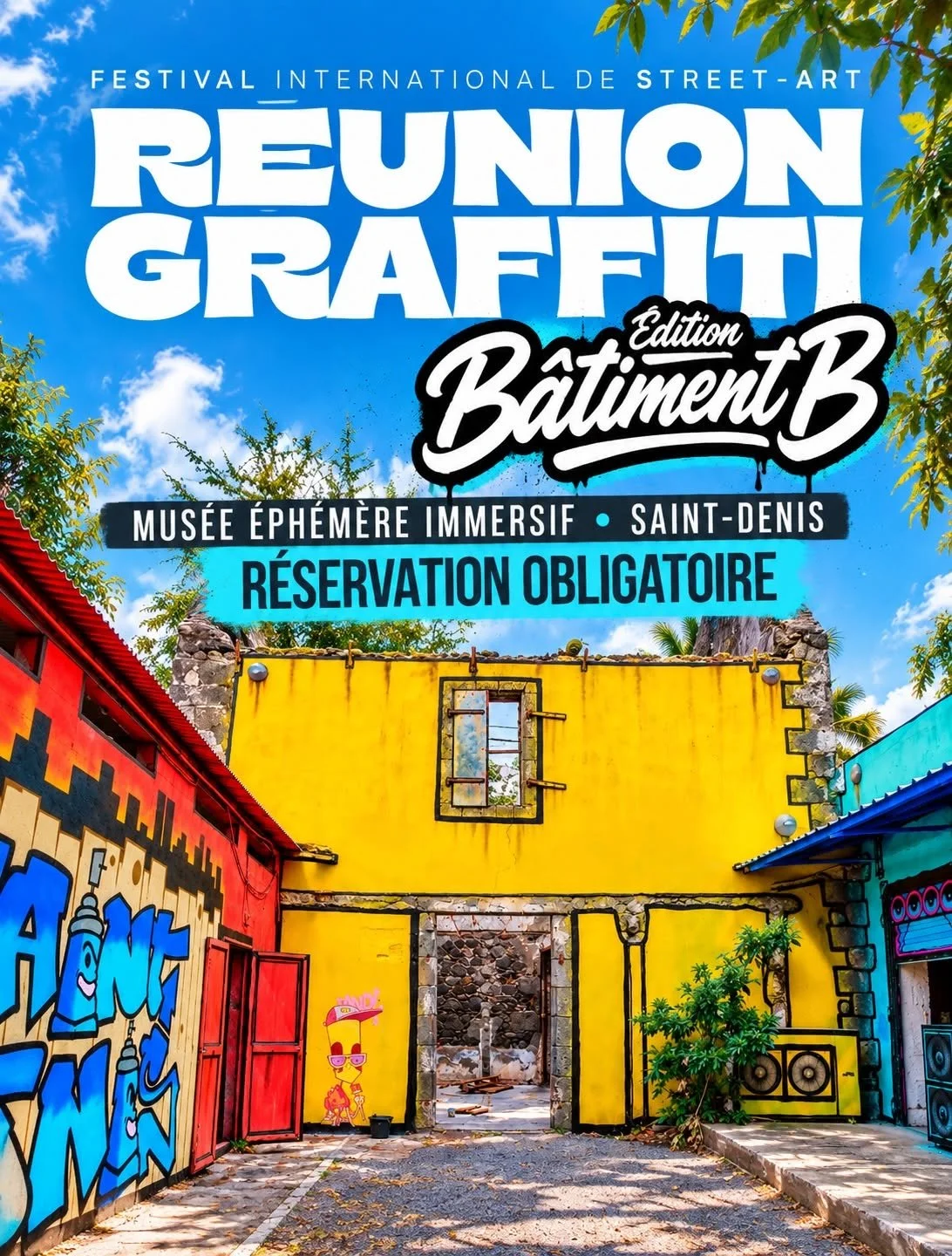 REUNION GRAFFITI / VISITE GUIDÉE DU B$ATIMENT B (10-15-40€)