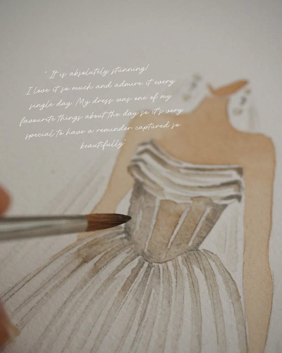 Custom Bridal Illustration for the beautiful bride Brooke 🤍 

#ilovemyjob #bridal #wedding