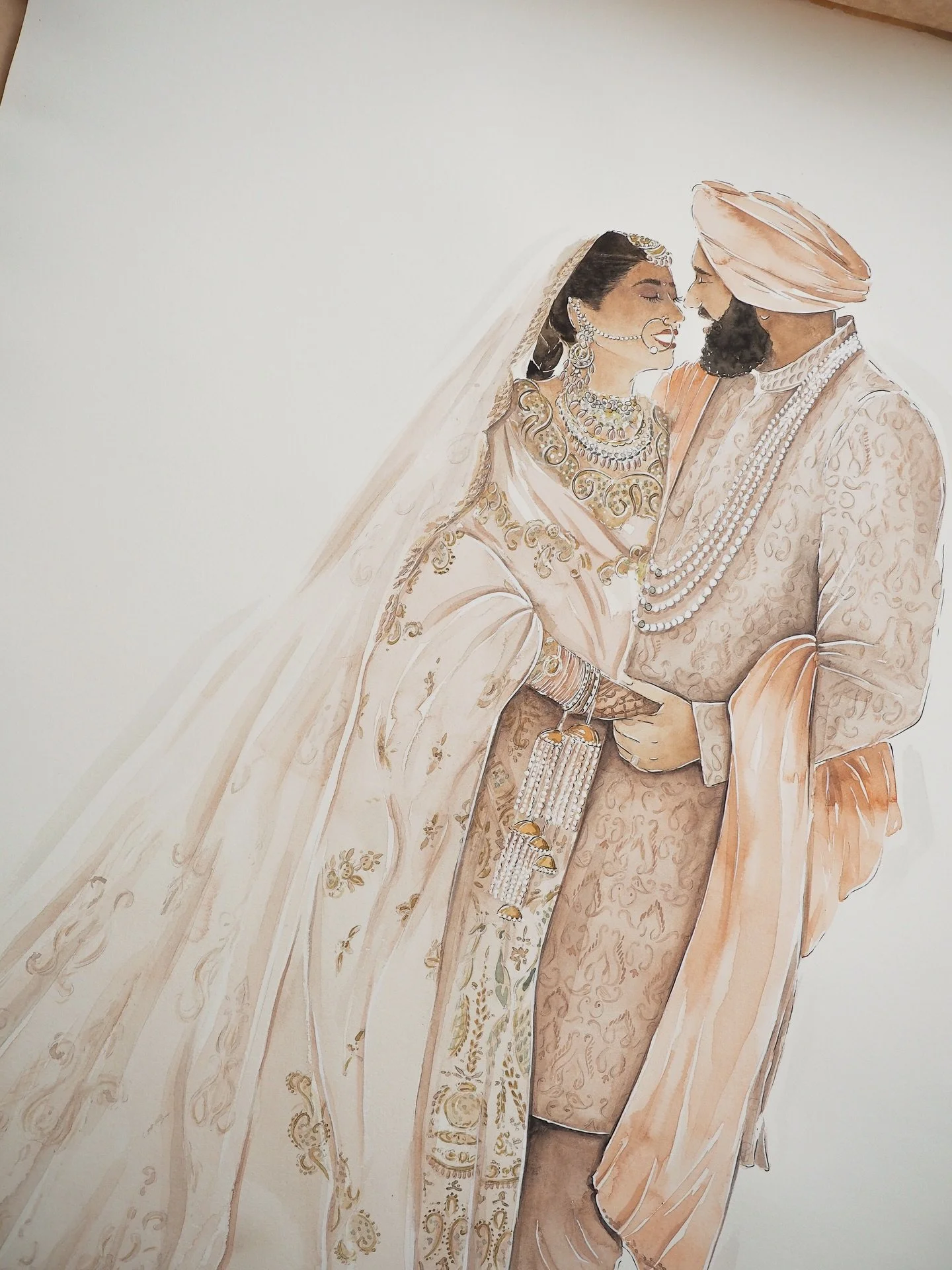 Thank you for the love you all showed on the BTS reel of this artwork&hellip;.she was such a joy to create ✨🌸🤍 

If you scroll through, you&rsquo;ll be able to get a glance at the scale of the artwork which only JUST fits on my painting table 😅 Al