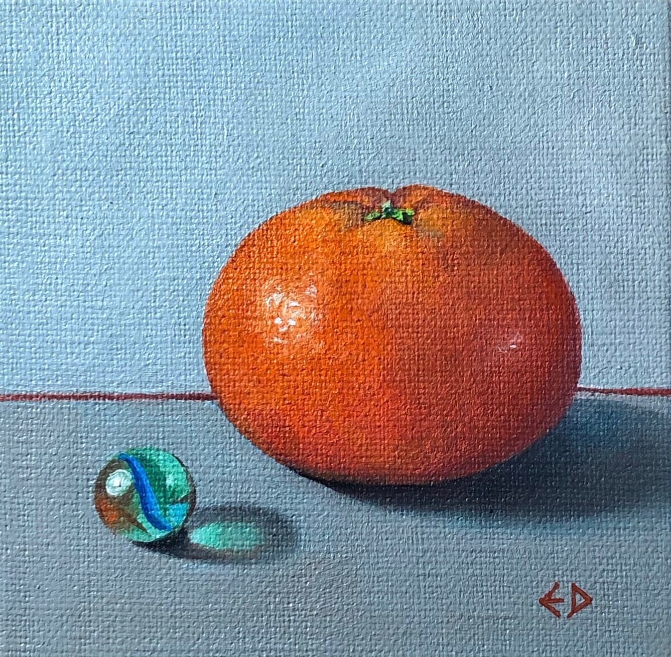 Satsuma with marble