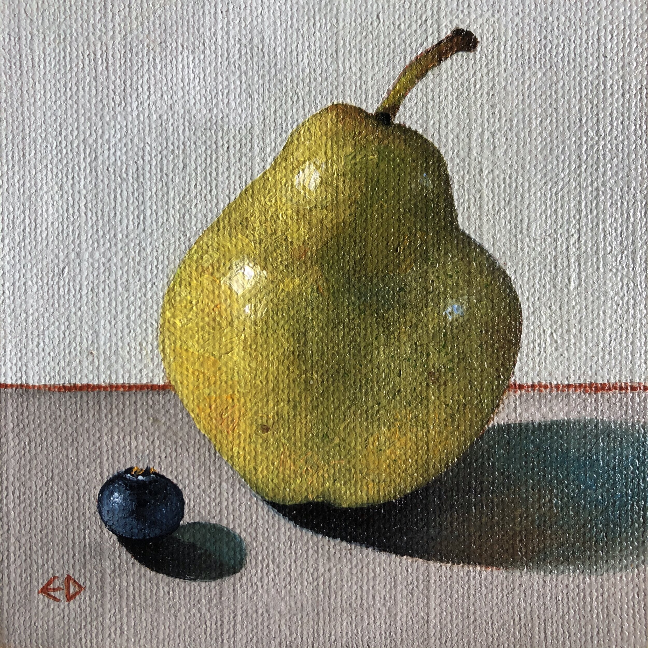 Little green pear with blueberry