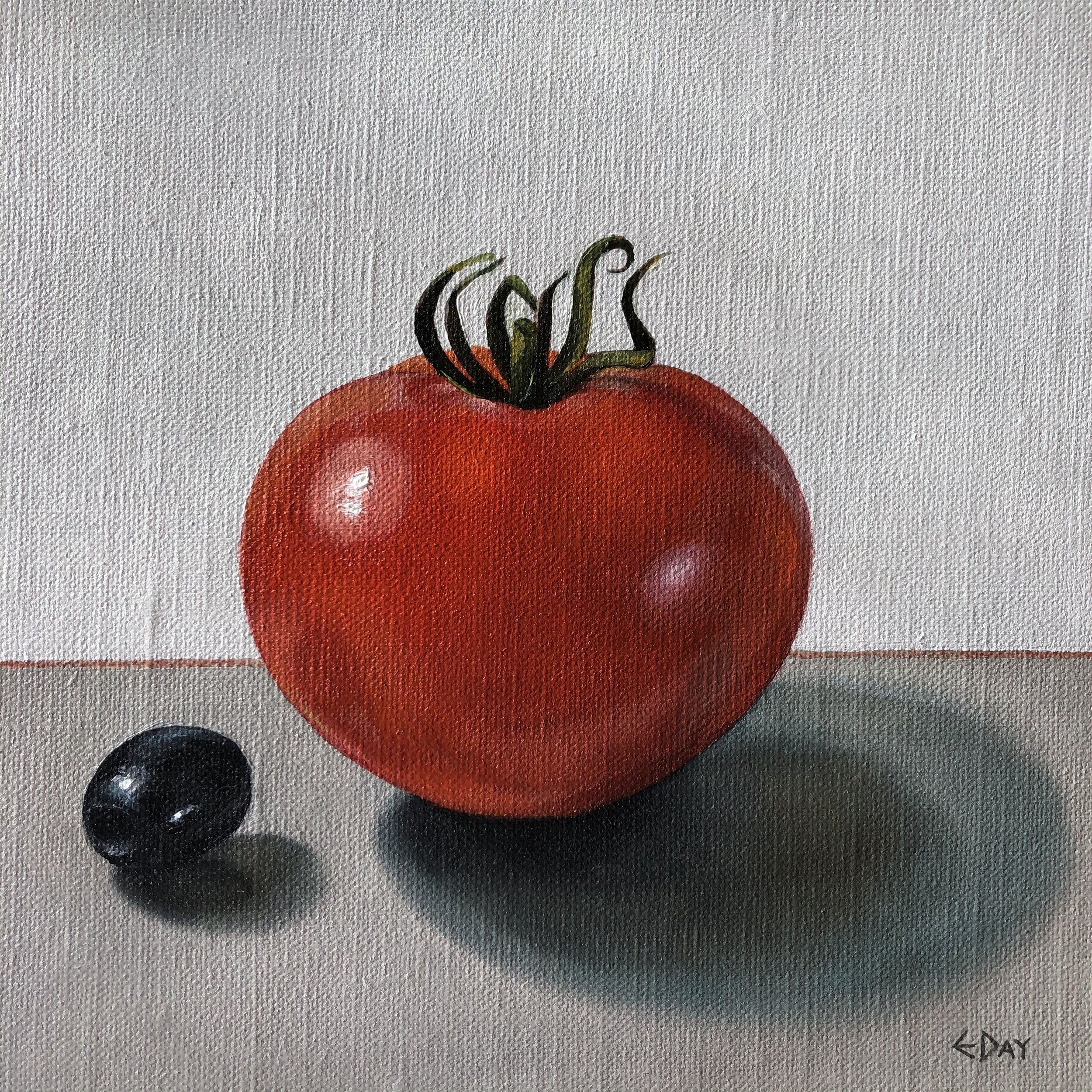 Tomato with black olive
