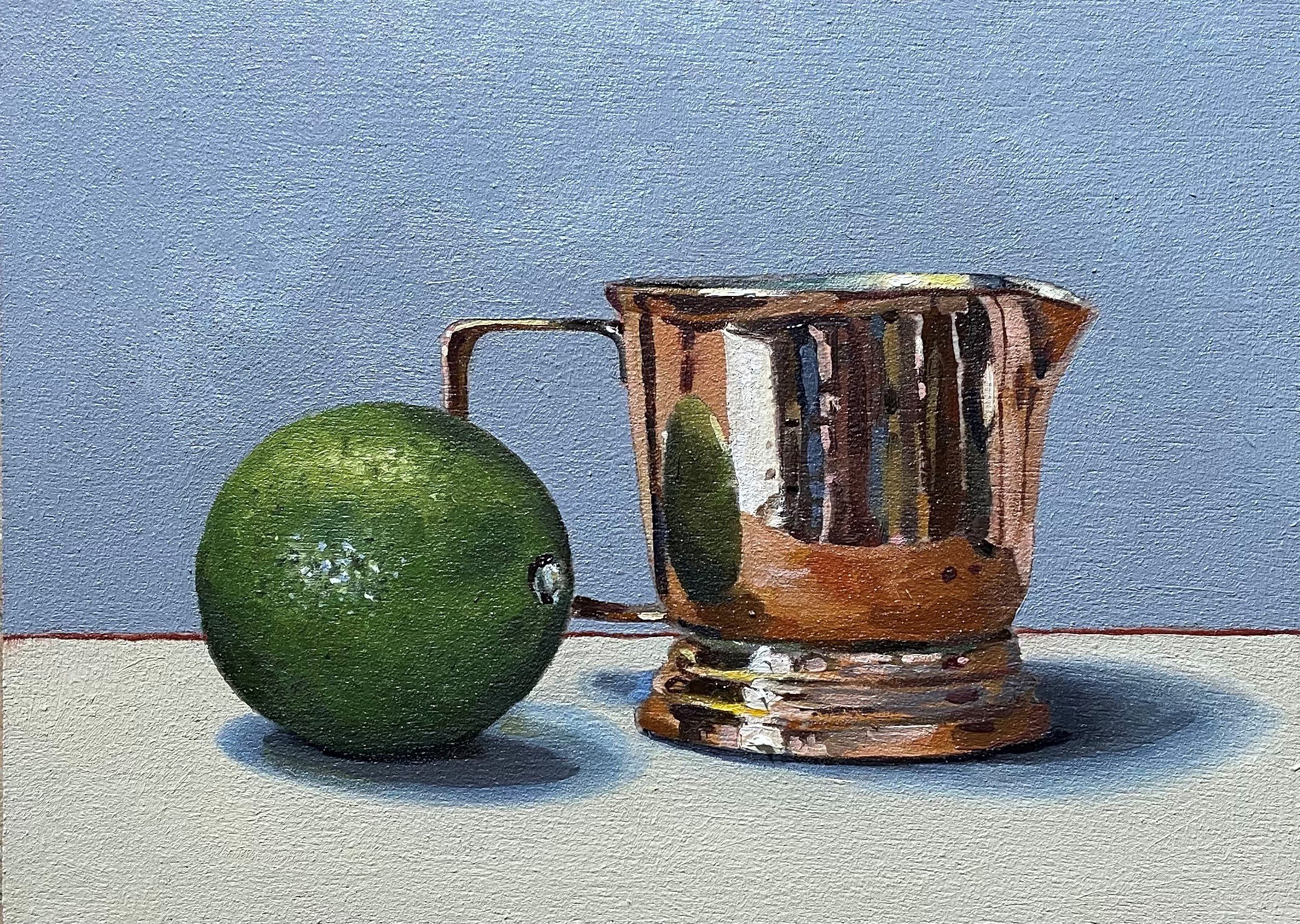 Copper jug with lime