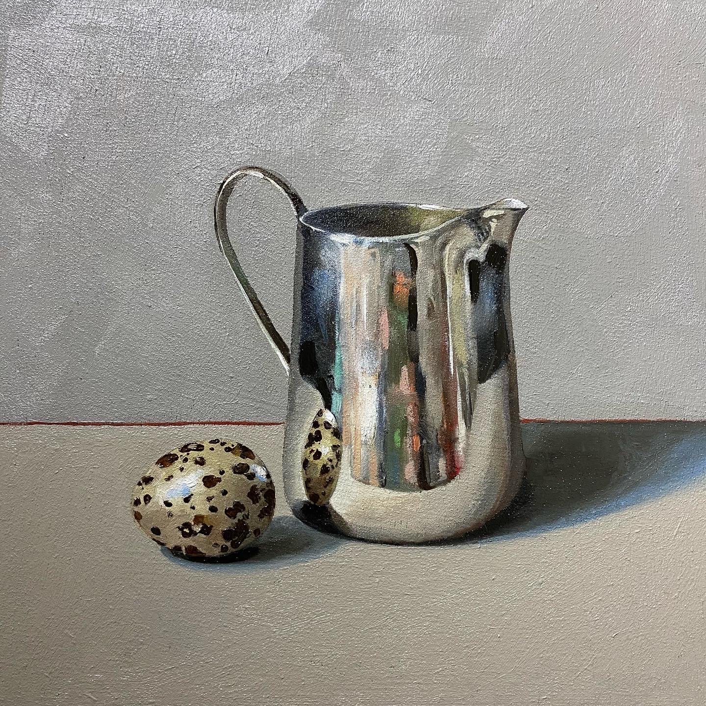 Silver jug with quail egg II