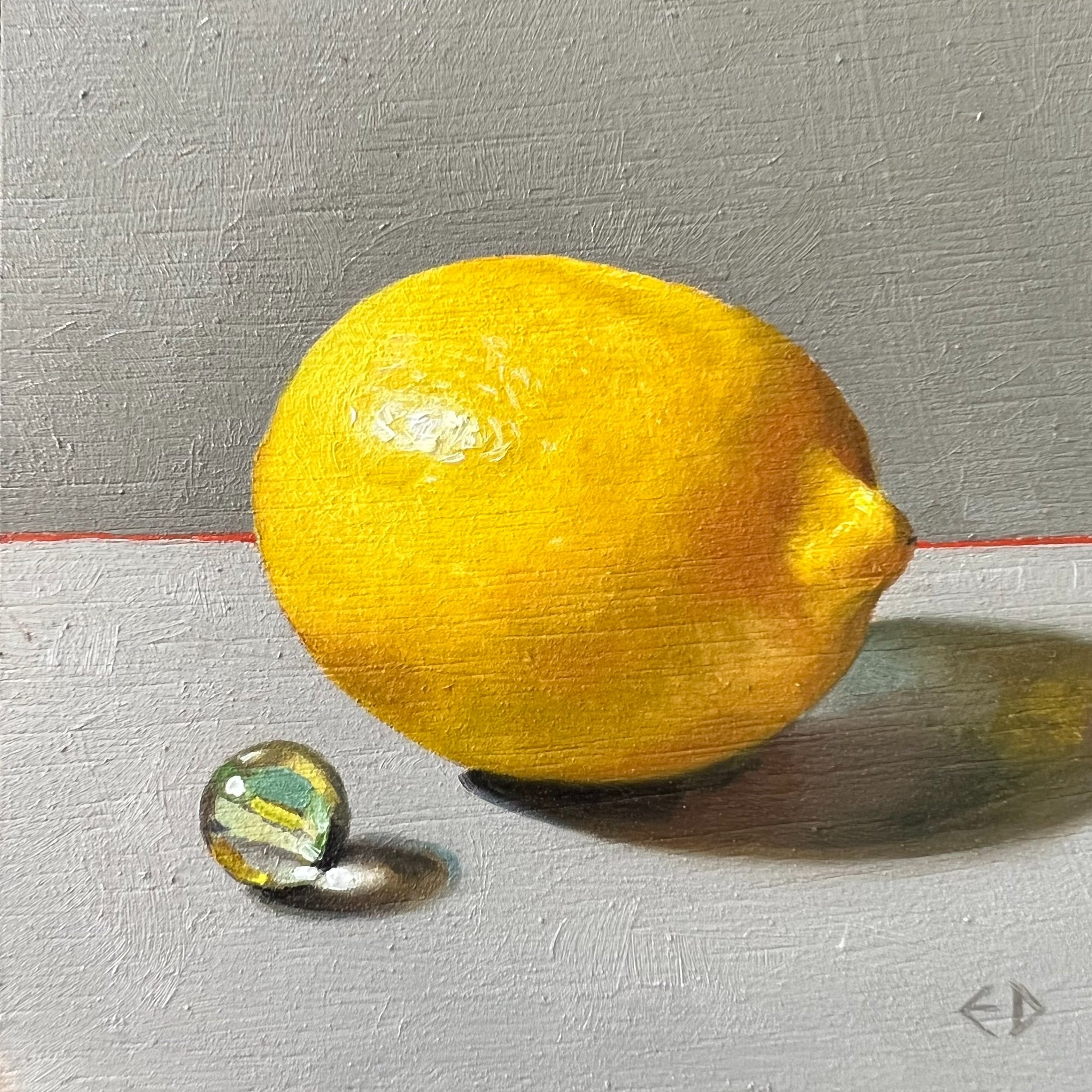 Lemon with marble