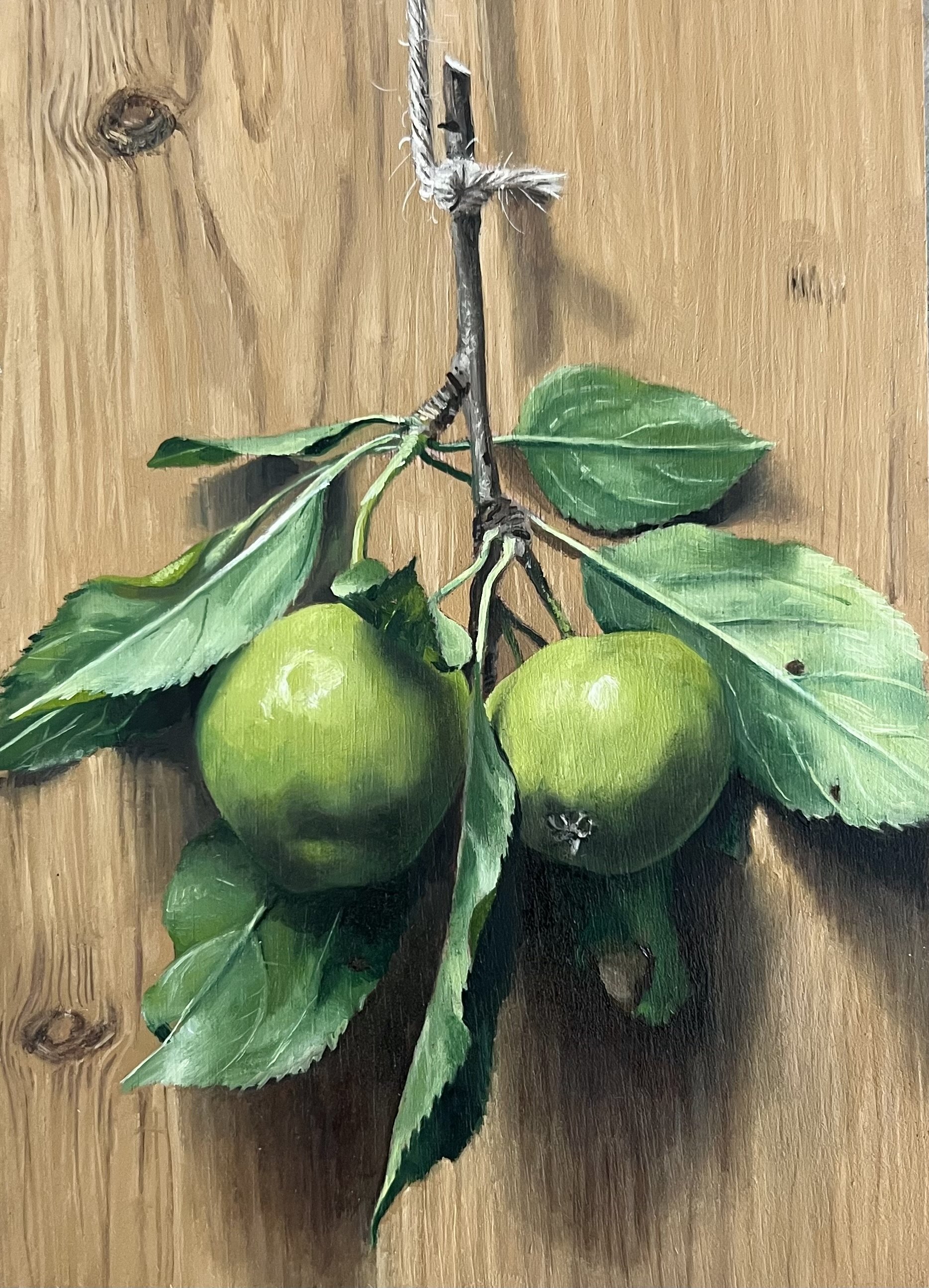 Hanging apples