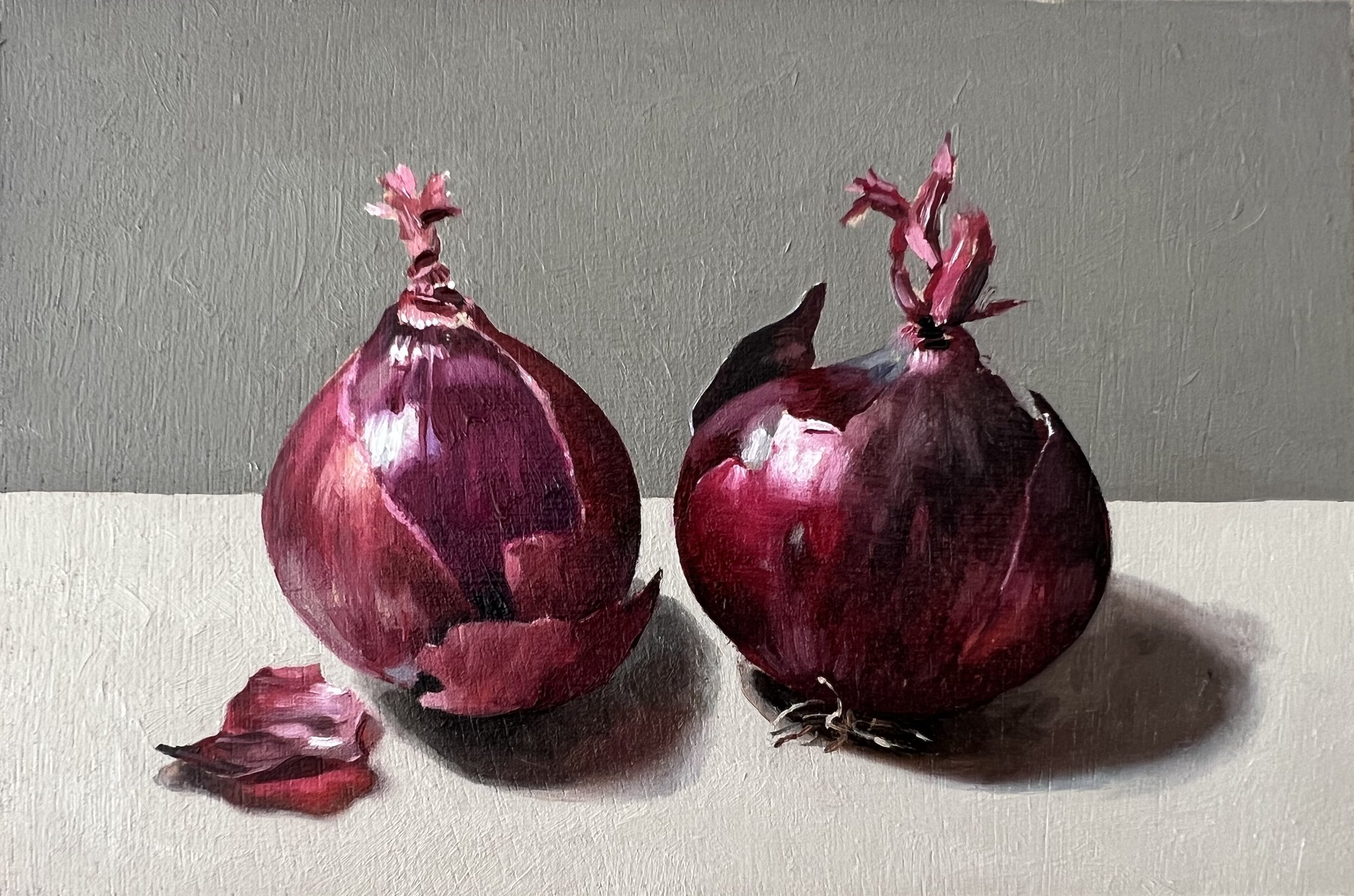 Two red onions