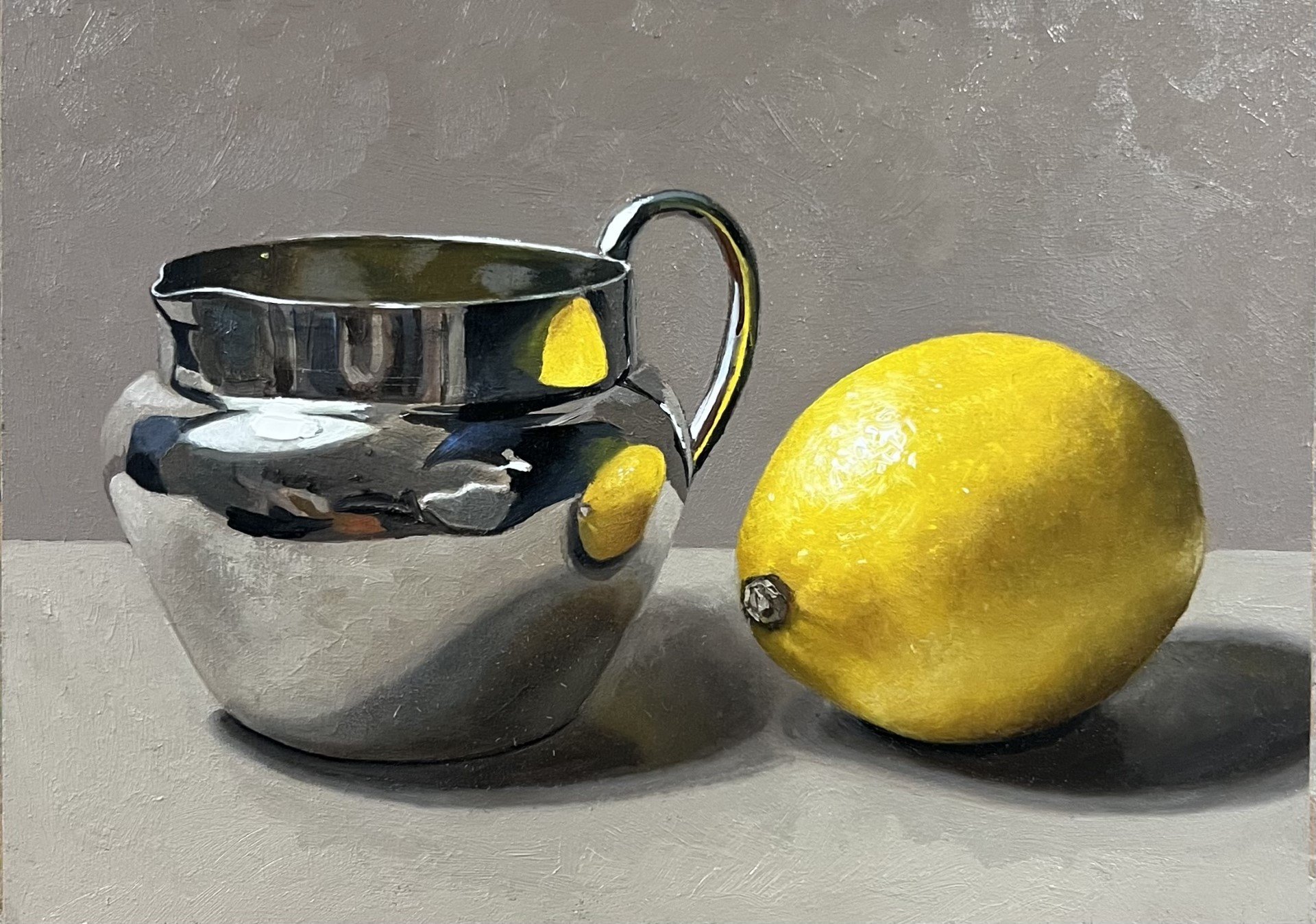 Lemon with silver jug