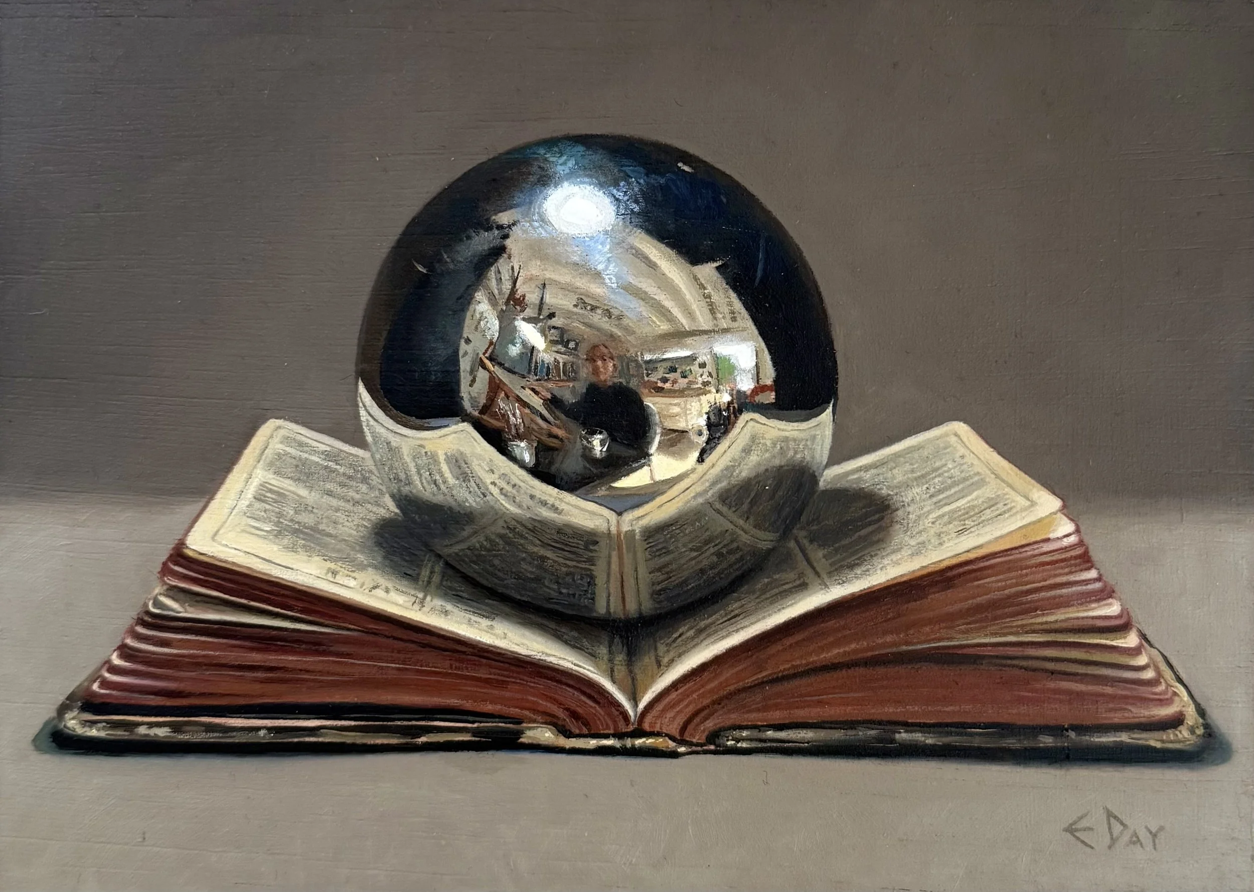 Self portrait with hymn book