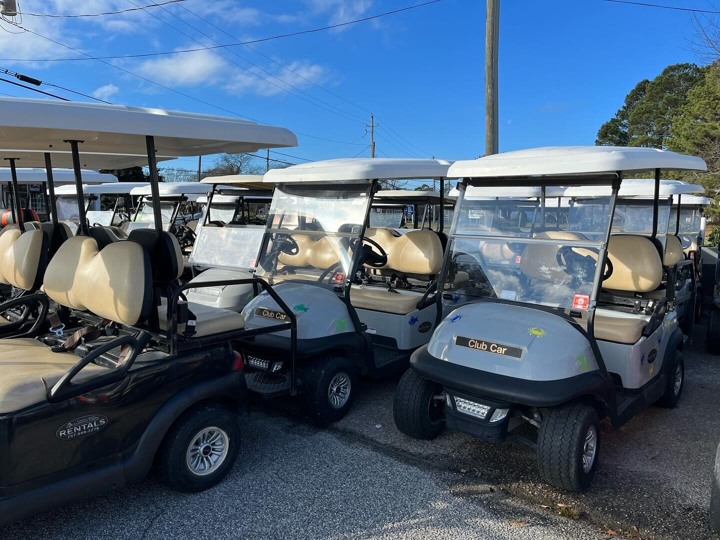 Happy 2024! Golf cart rentals for the season are now open. Please call 757-999-2278 ex. 1 or visit our website!