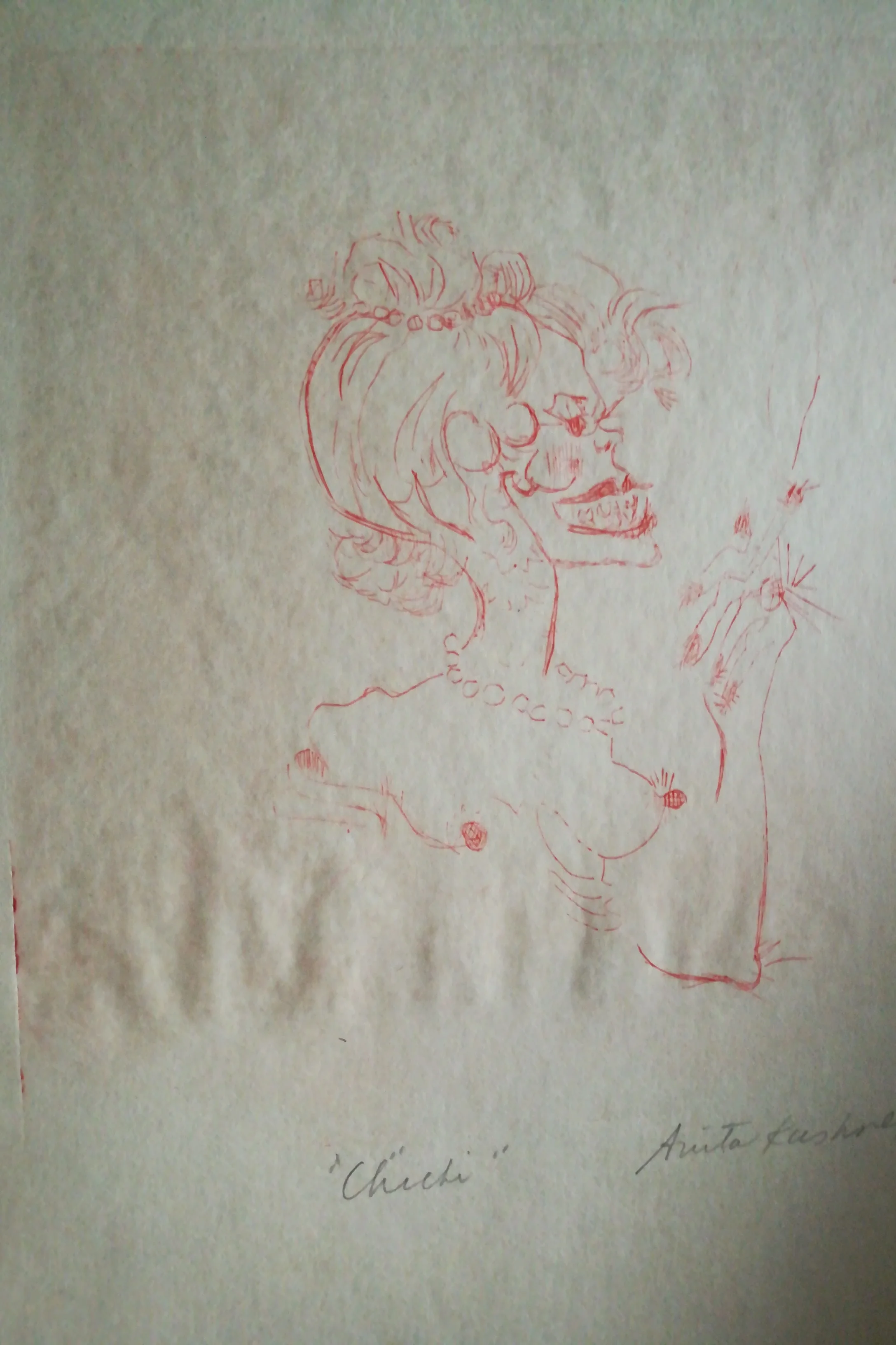 chichi woodcut mid sixties