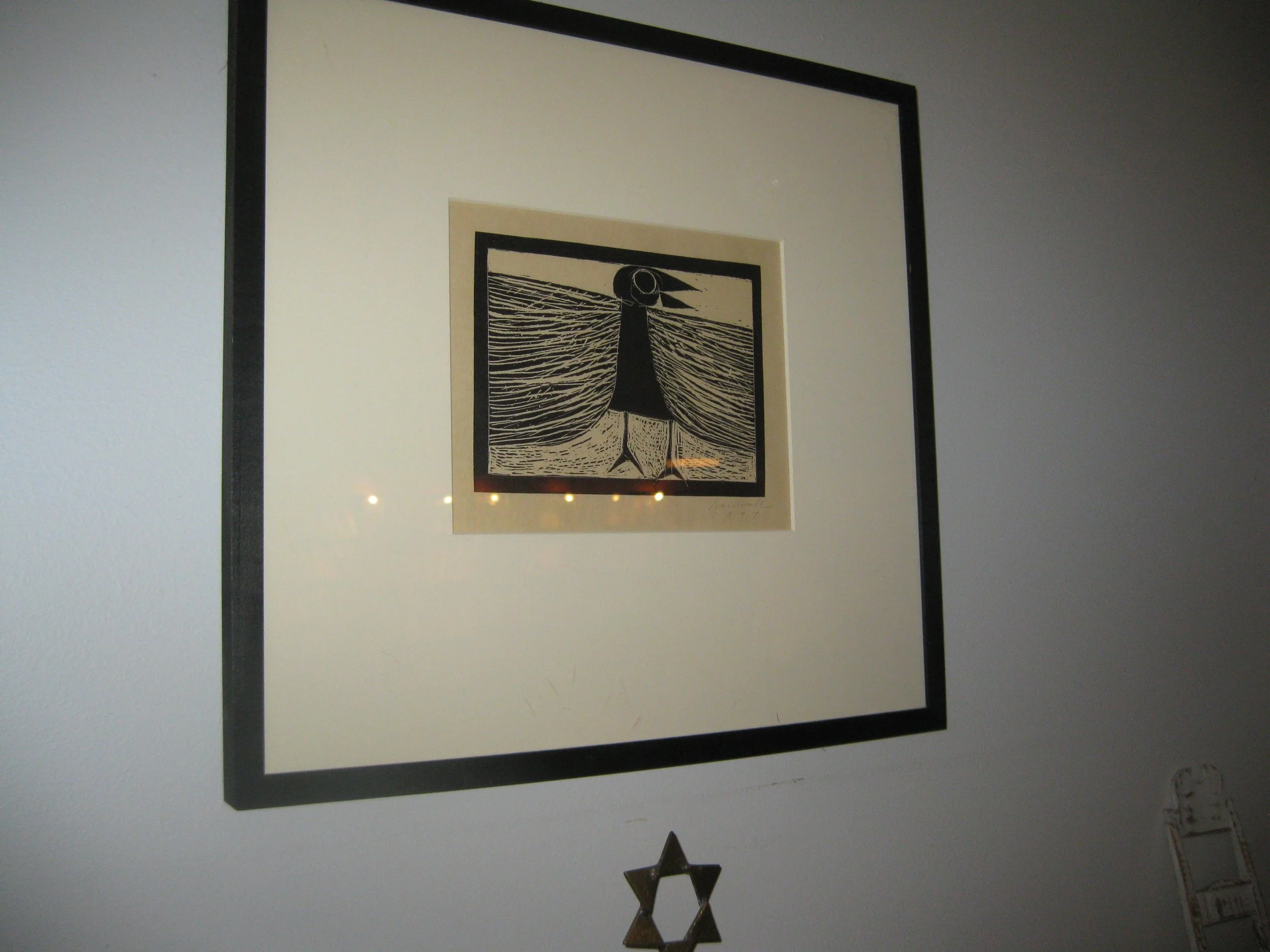 Fledgling              approx  15" x 15-1/2"   (framed)    $300.00