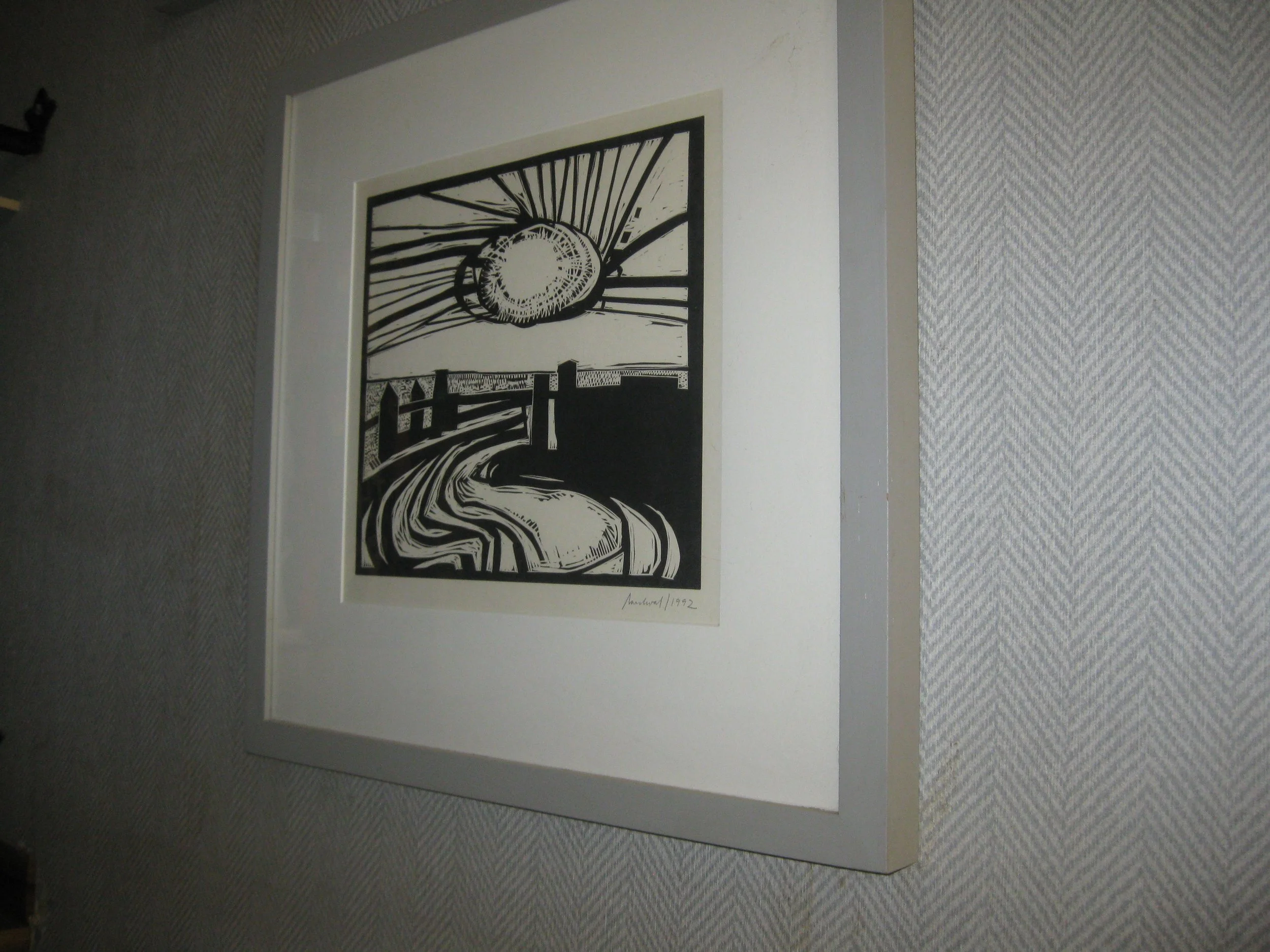 Sun           approx 21" x 22"  (framed) $400.00