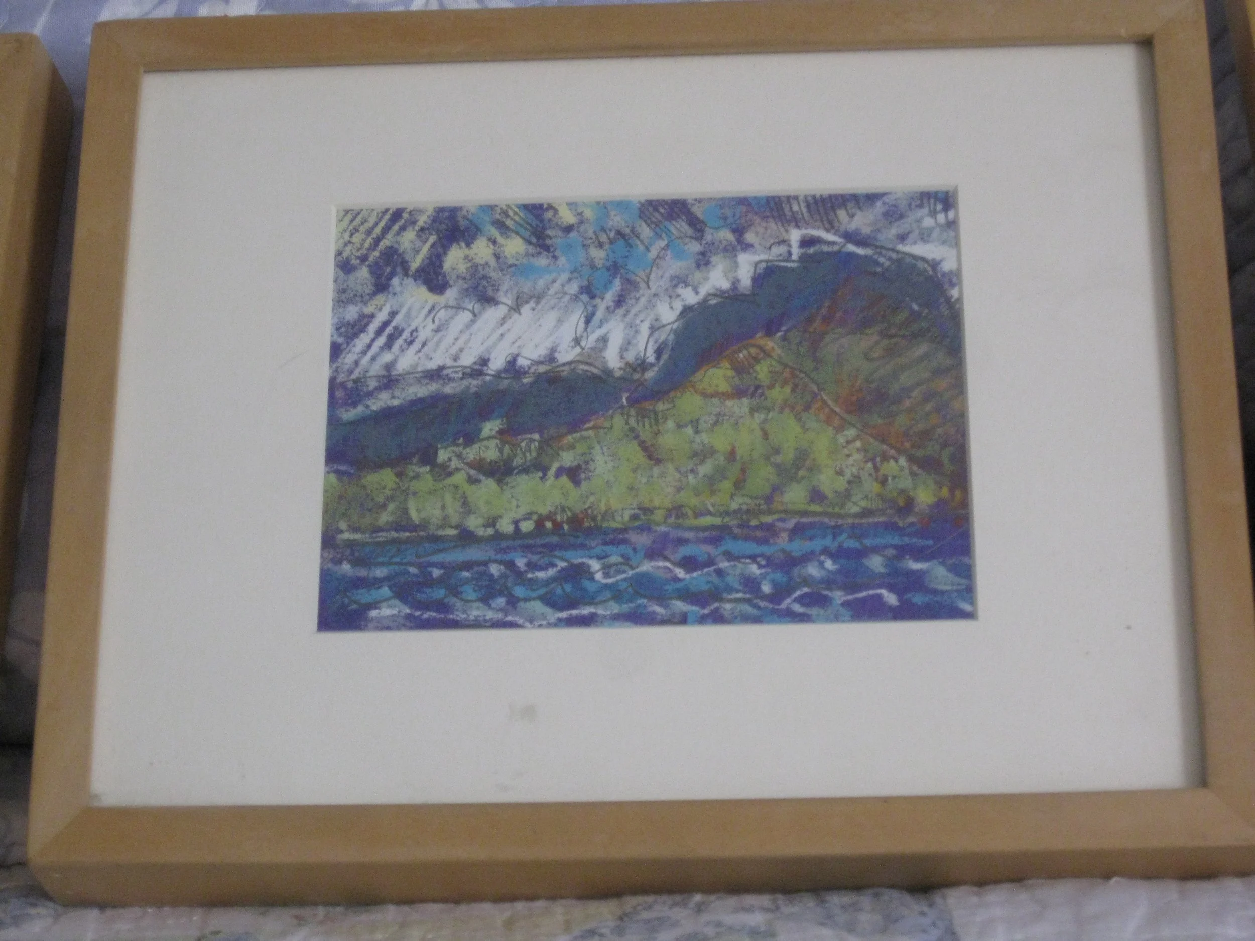 Lake   8-1/4"  x  10-1/2"  framed     $180.00     Pastel