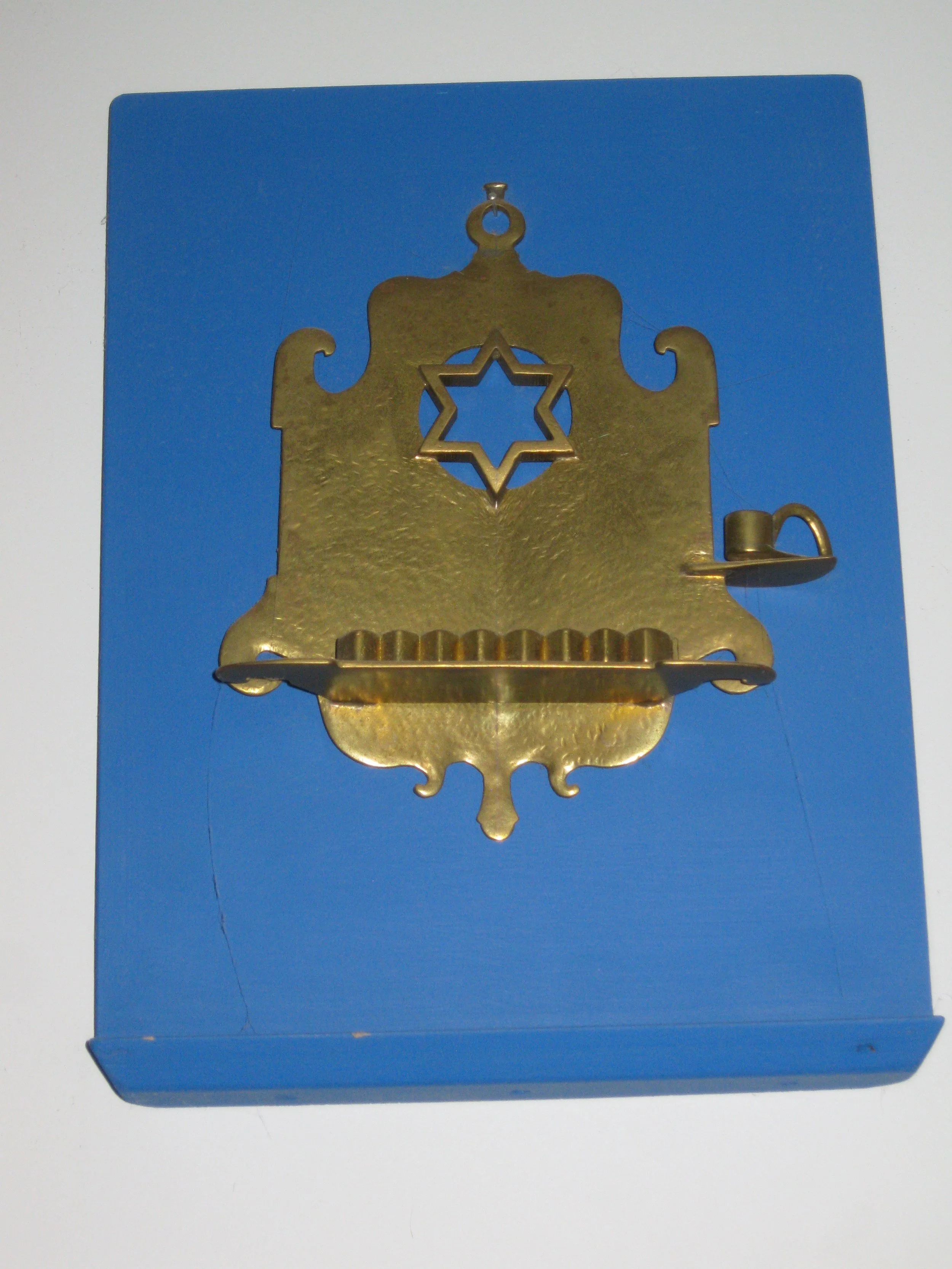 Wall hanging oil/wick  Hanukkah Lamp  ~ 18" x 14"   $280.00