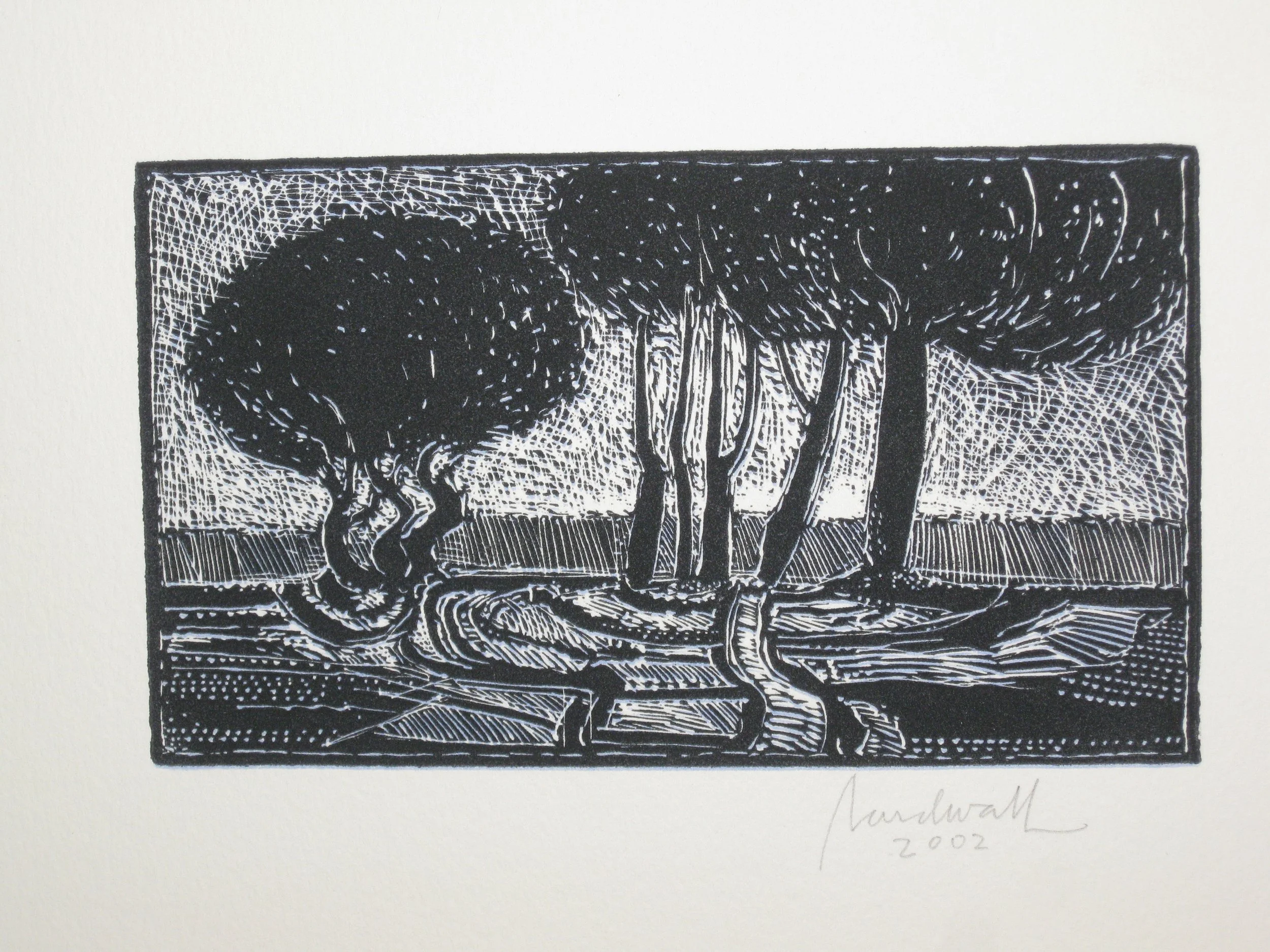 City Park    approx 4" x 6" unframed    Relief on Hydrocal         $100.00