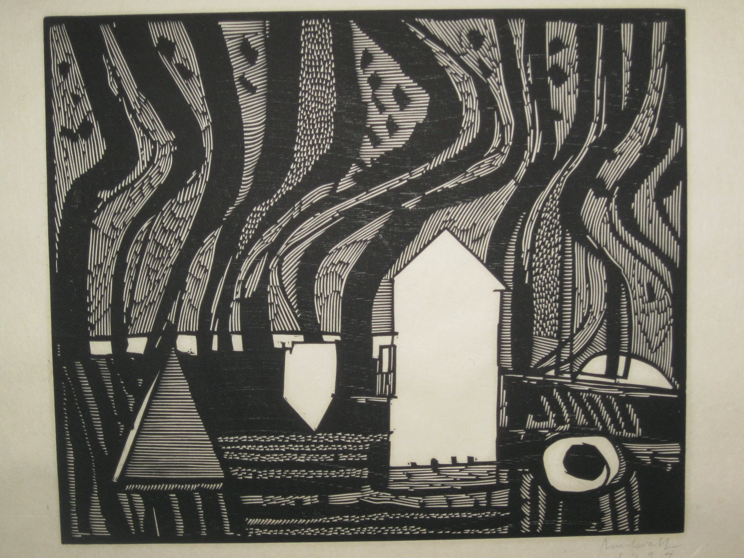 House   approx  11" x 13"  relief     $150.00