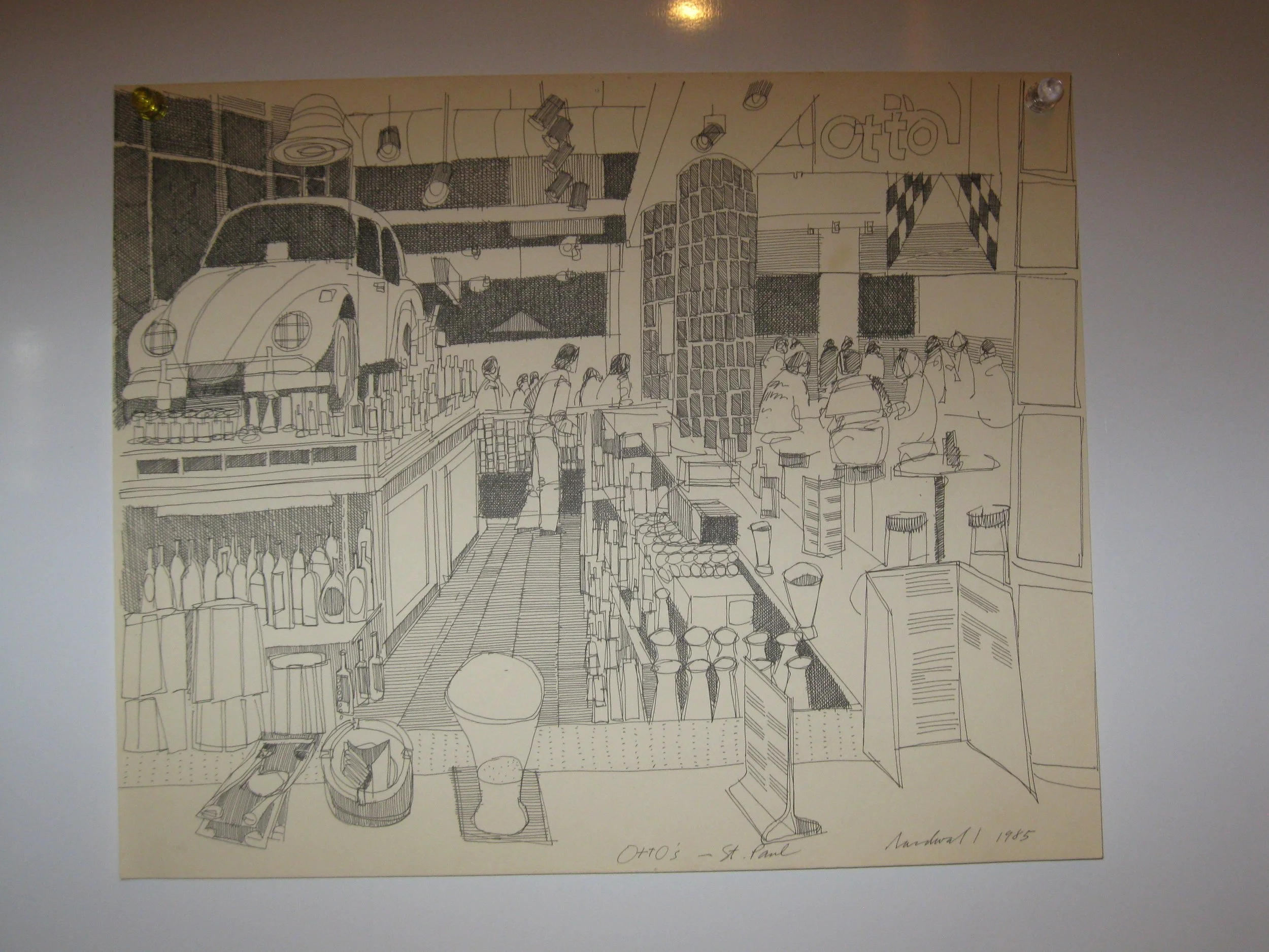 Otto's St. Paul   approx 11" x 14"   pen and ink sketch   (NFS)