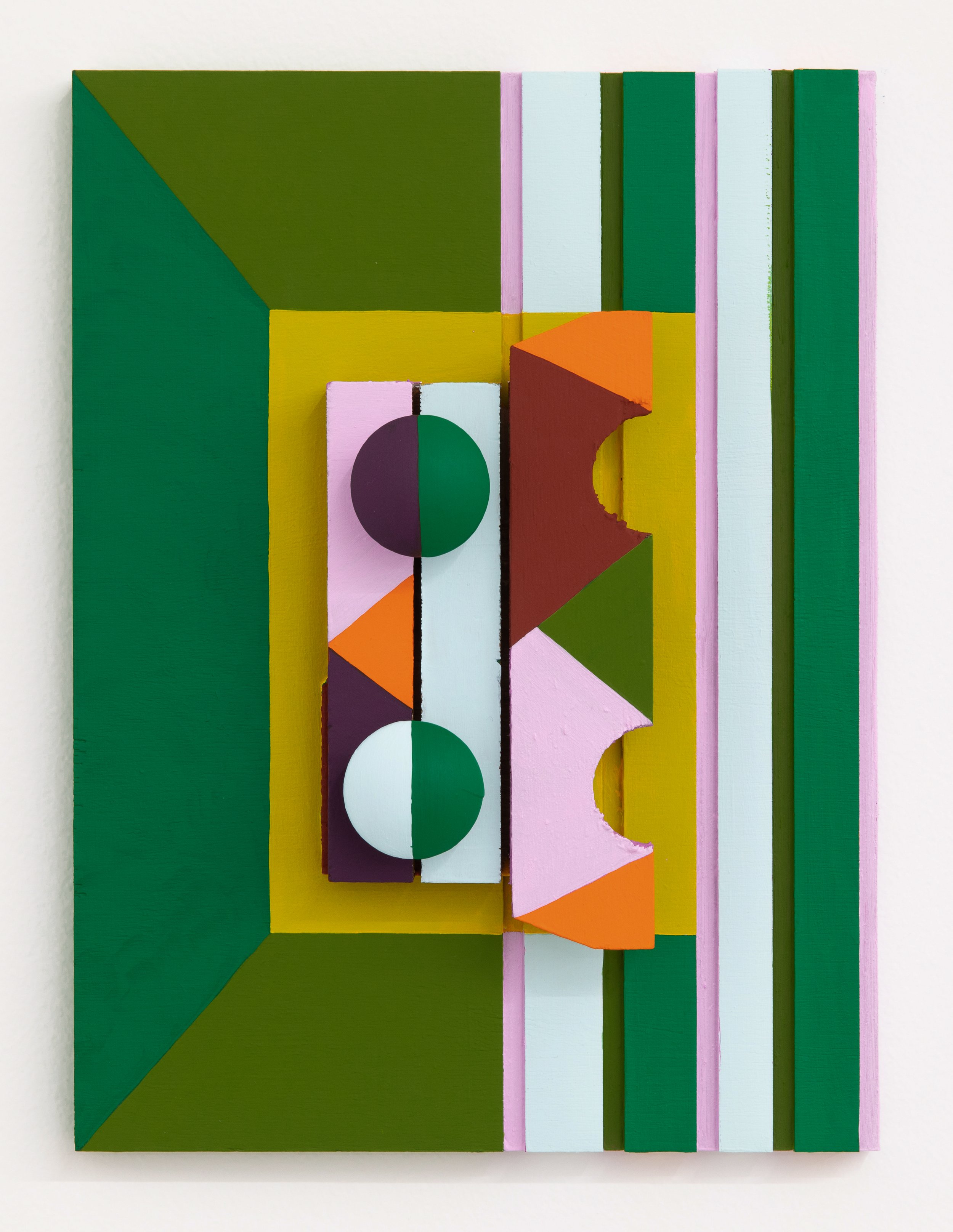MARTHA CLIPPINGER DF , 2025 acrylic on wood 12 x 9 x 1.5 inches INQUIRE+