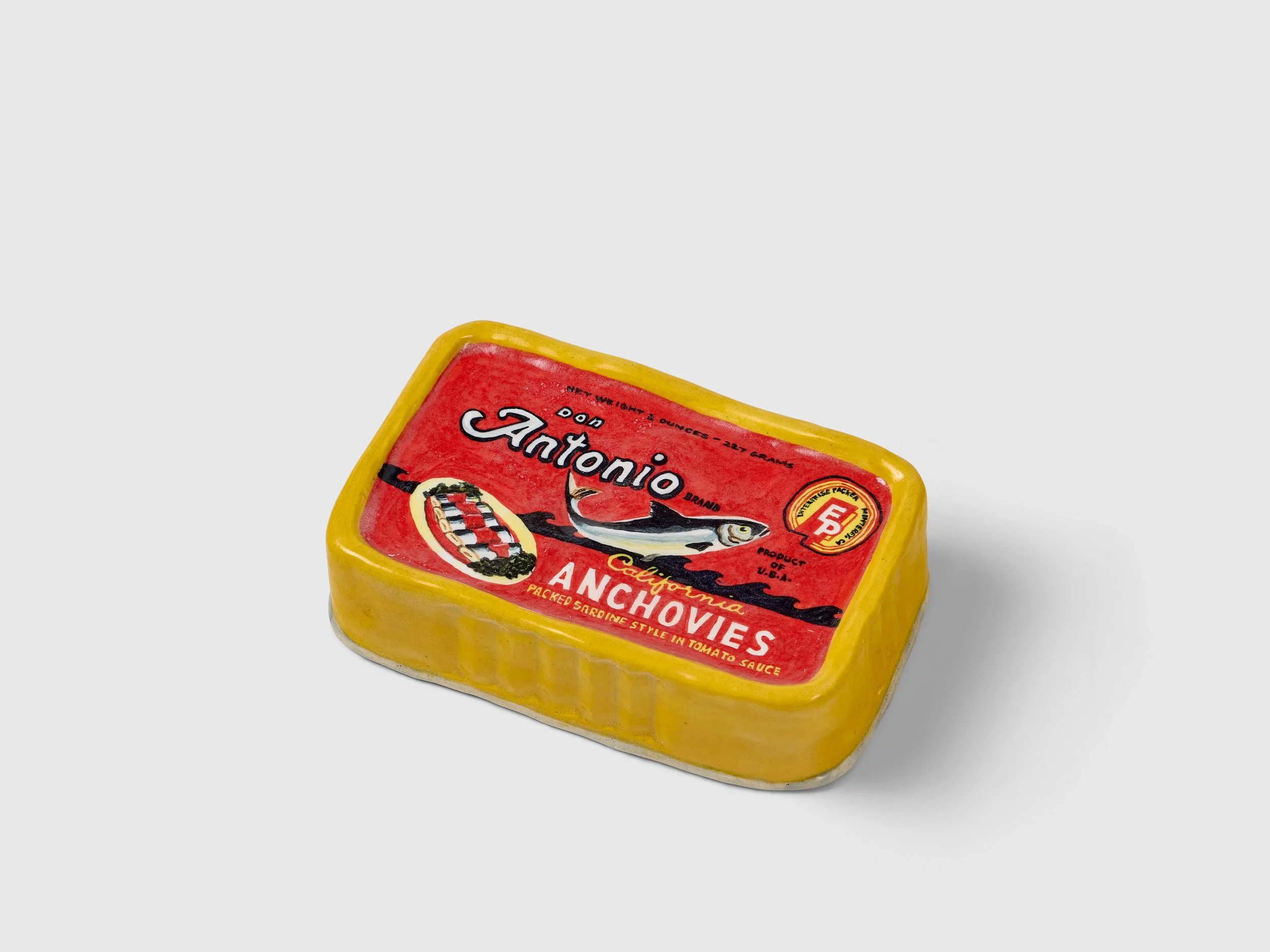 STEPHANIE H. SHIH Don Antonio California Anchovies , 2025 ceramic 1.5 x 6 x 4 inches INQUIRE+