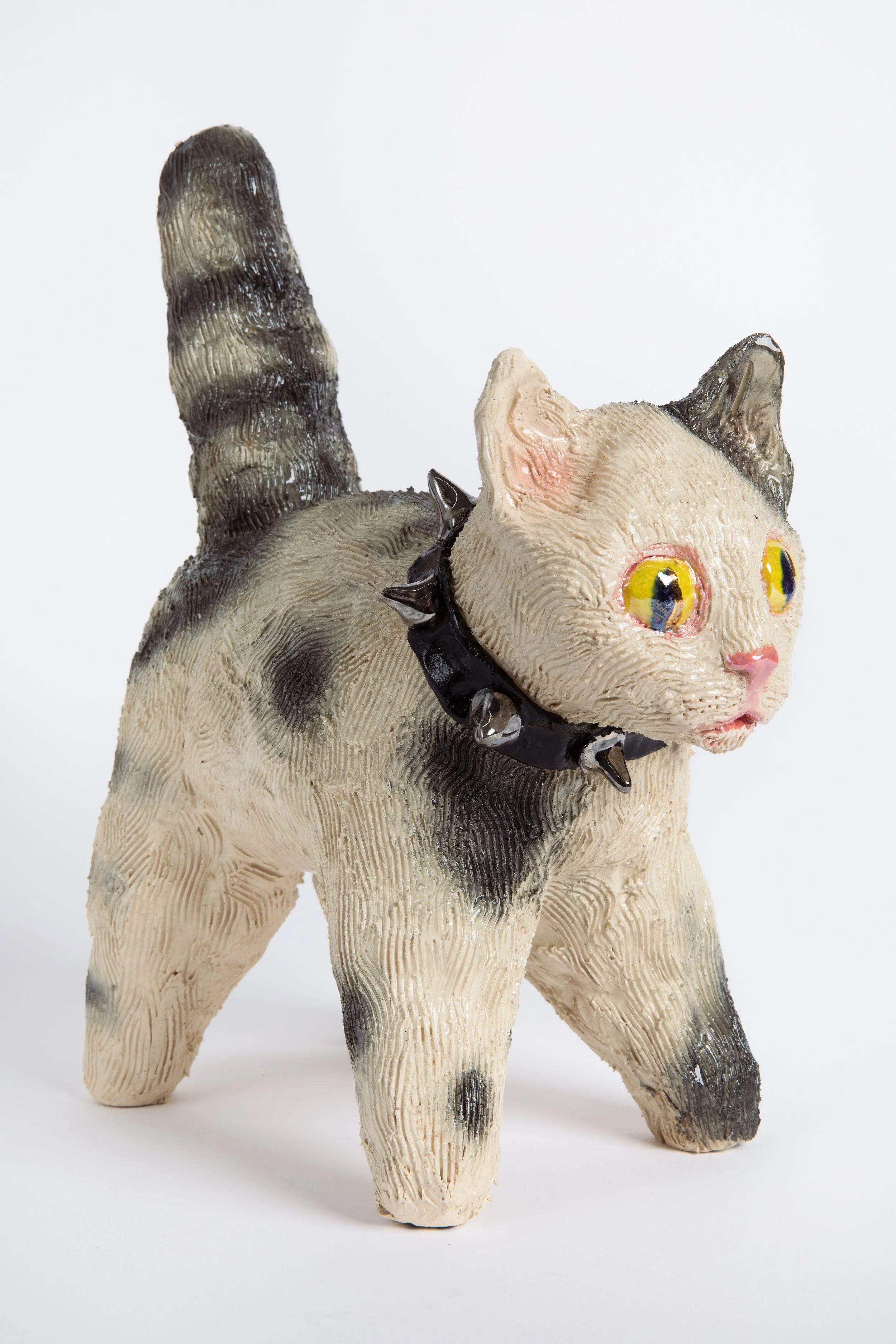  GRACE STOTT  Spike's Birth , 2025 stoneware, brass, adhesive 12.25 x 10.5 x 5 inches   INQUIRE+  