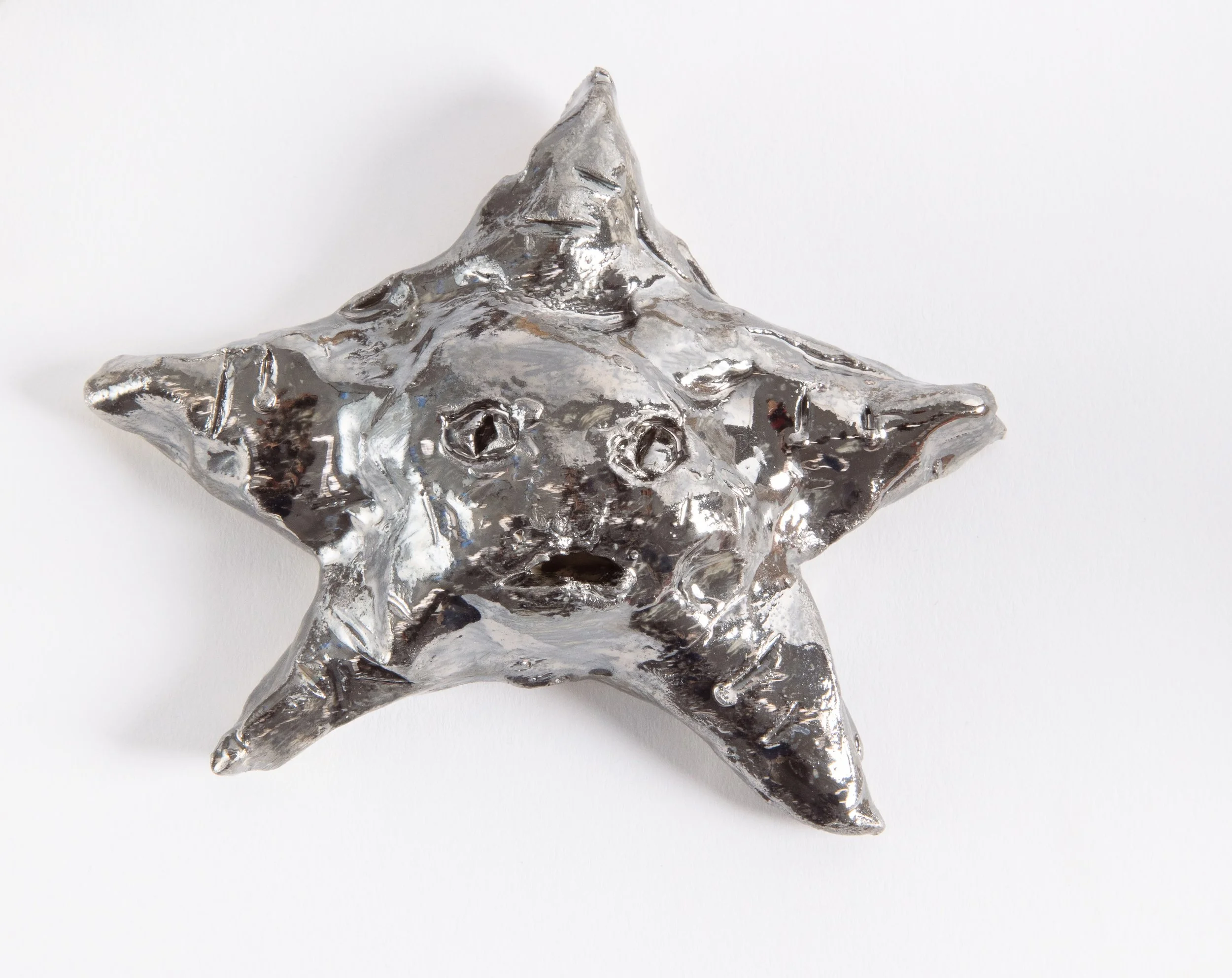 GRACE STOTT  Sparkle star lil kitty 2 , 2025 stoneware 3.75 x 4.5 x 1.25 inches   INQUIRE+  