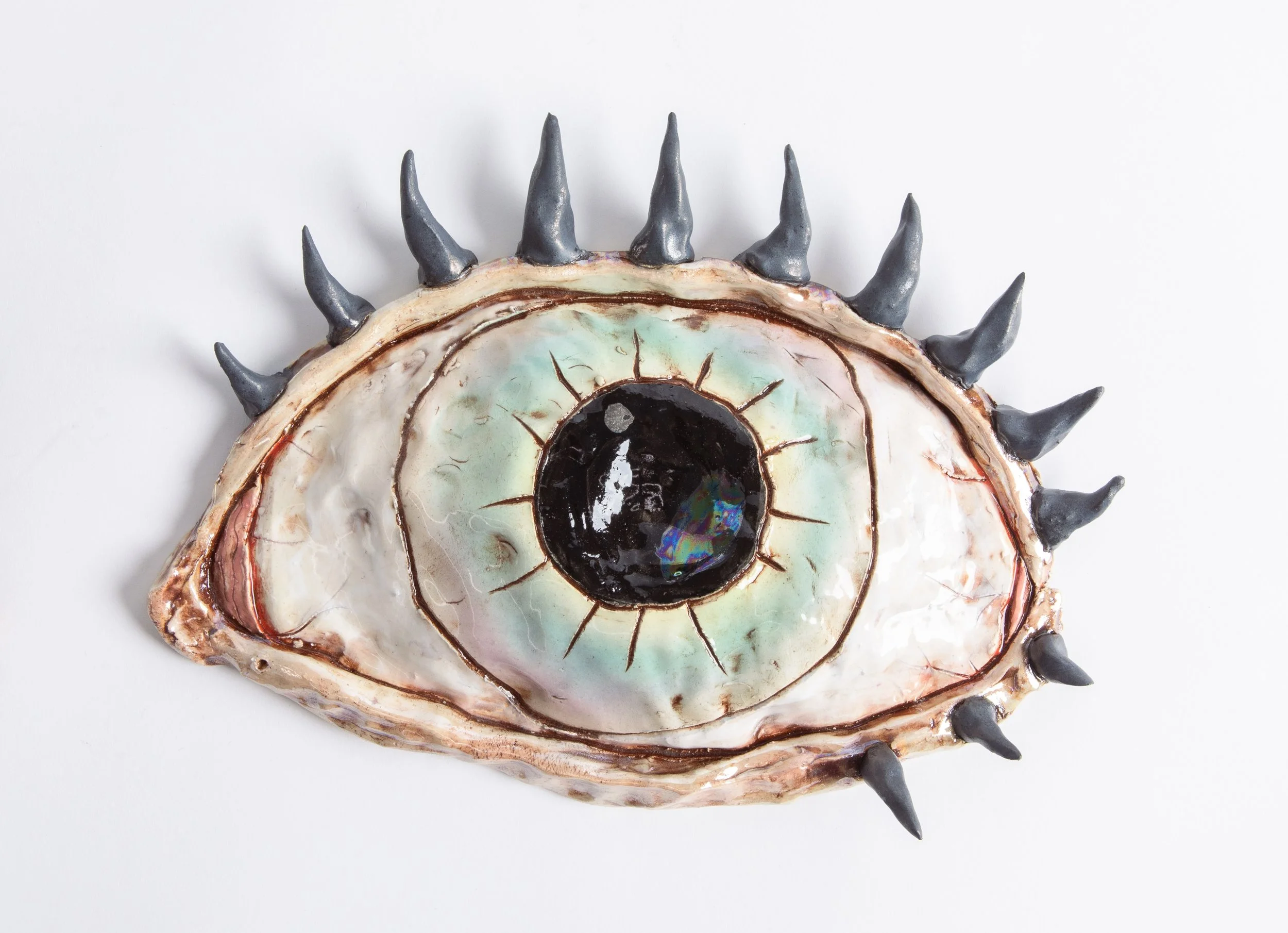  GRACE STOTT  Right Eye , 2025 stoneware 8.5 x 11.5 x 1.75 inches   INQUIRE+  