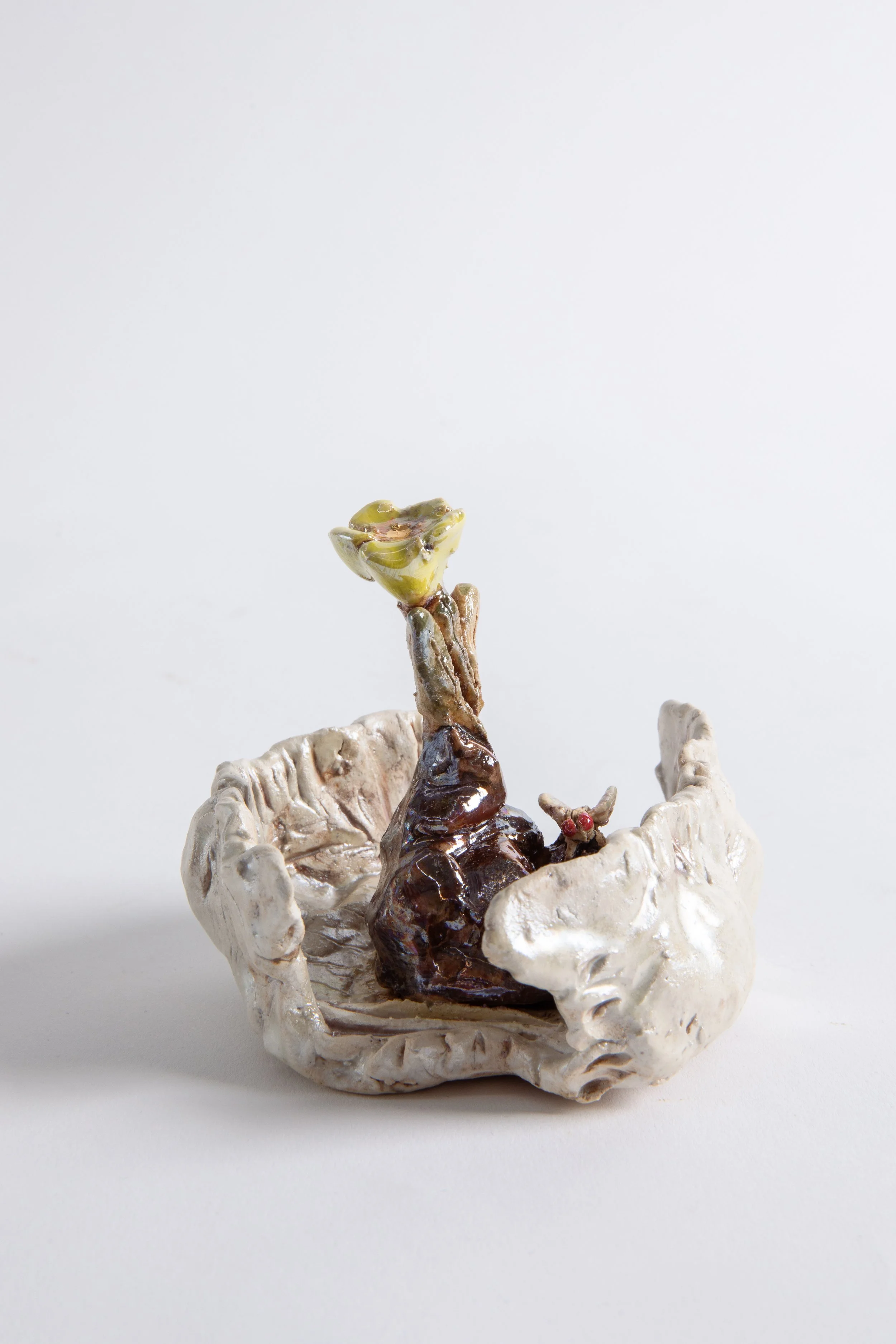  GRACE STOTT  Circle of life diaper , 2025 stoneware, gold 3.25 x 3.75 x 3.75 inches   INQUIRE+  
